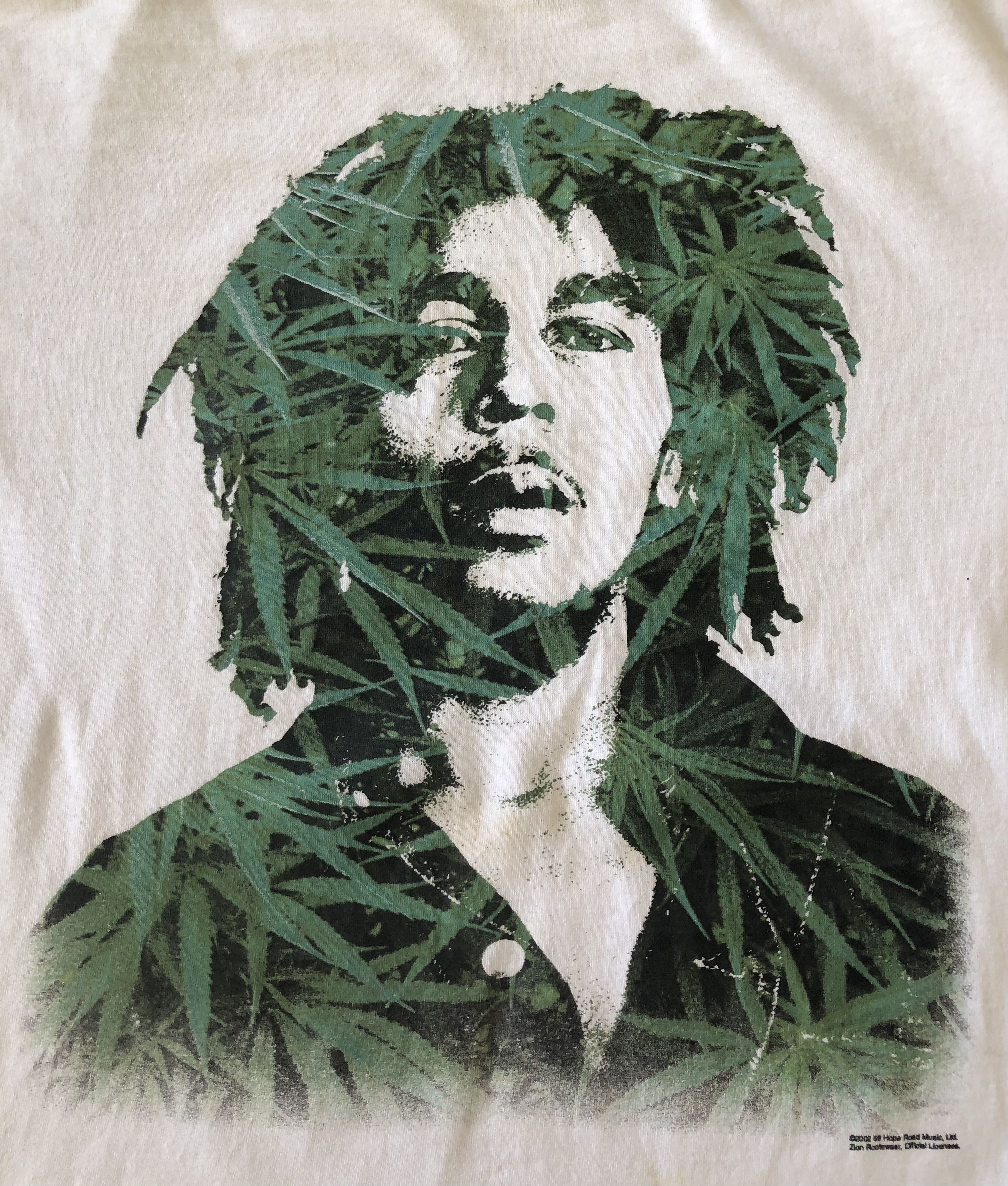 Bob Marley RARE🔥VINTAGE ‘02 BOB MARLEY MARIJUANA PRINT TEE Size US XL / EU 56 / 4 - 3 Thumbnail