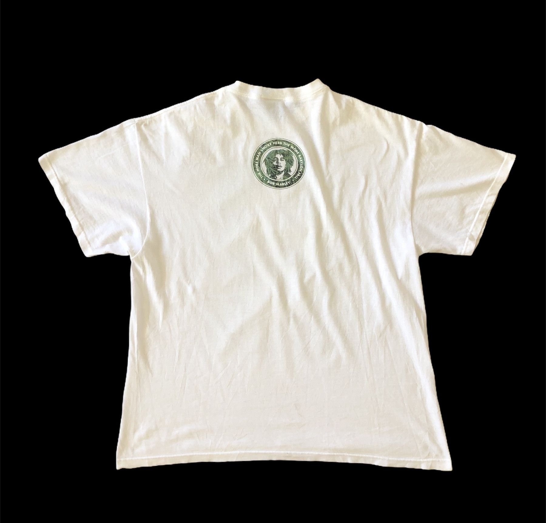 Bob Marley RARE🔥VINTAGE ‘02 BOB MARLEY MARIJUANA PRINT TEE Size US XL / EU 56 / 4 - 2 Thumbnail