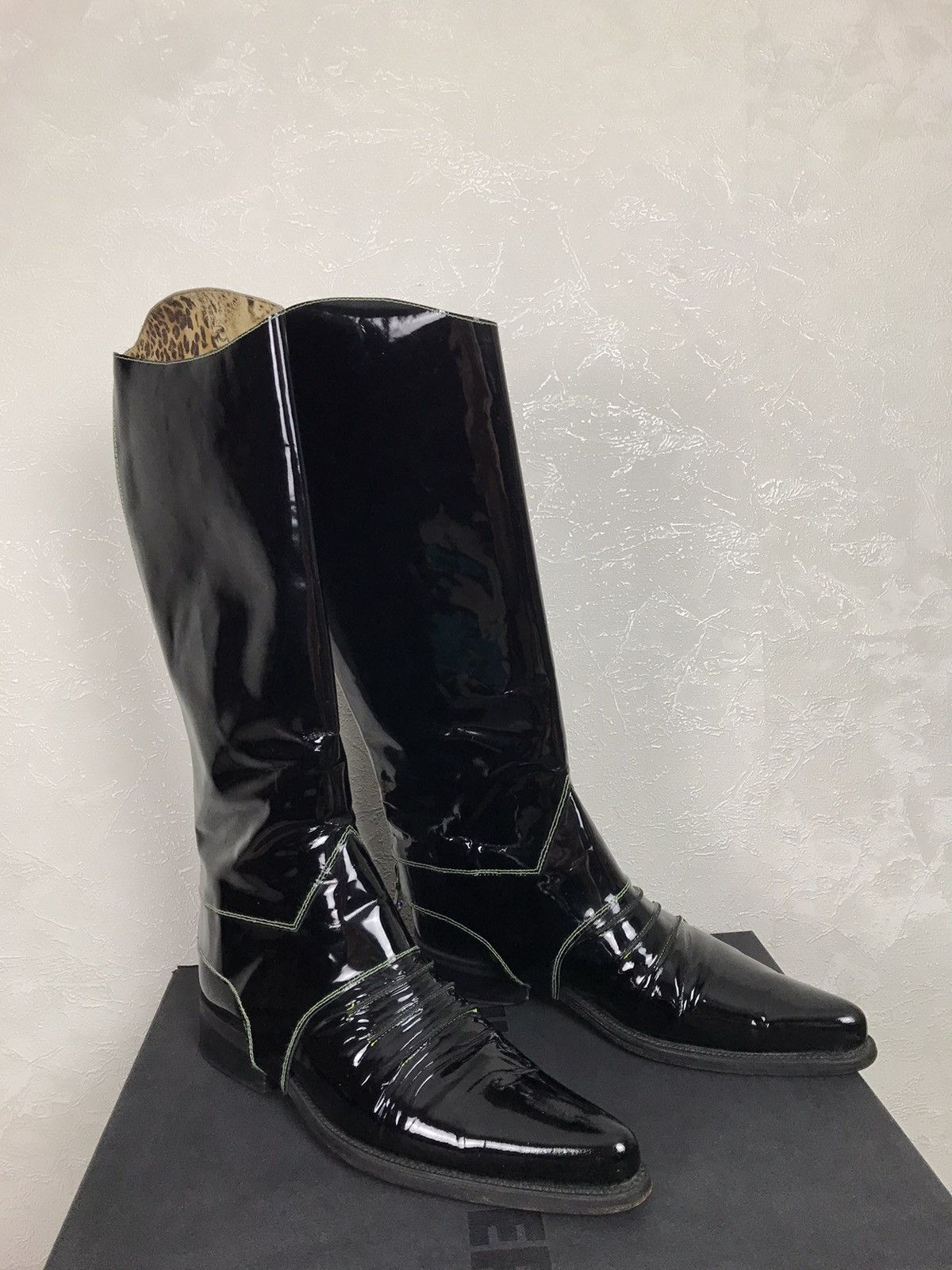 Jean Baptiste Rautureau GRAIL! Jean Baptiste Rautureau Shiny Riding Chelsea Boots Size US 9 / EU 42 - 3 Thumbnail