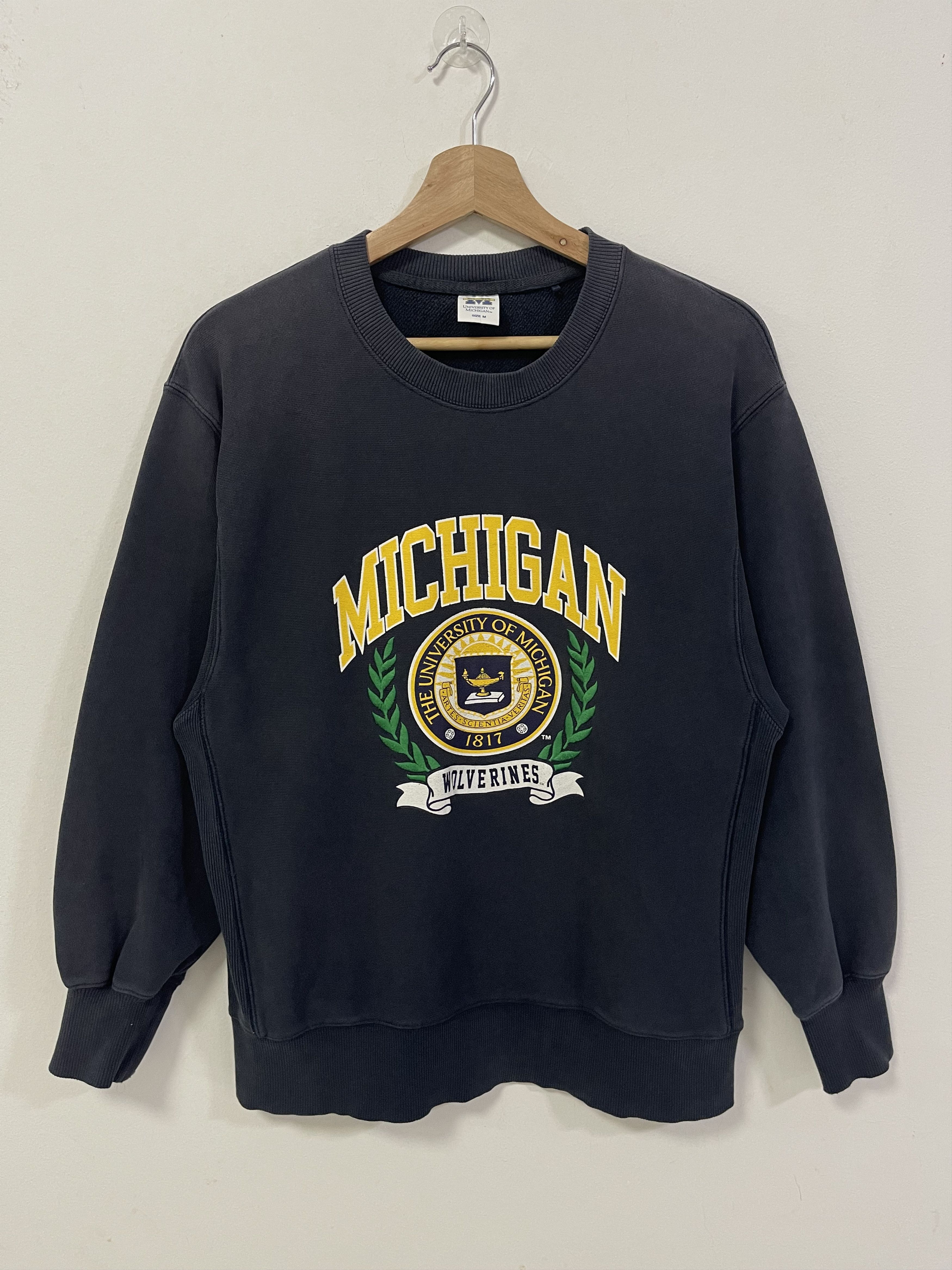 GU × Japanese Brand × Vintage Vintage University Of Michigan Big Logo Sweatshirt Size US S / EU 44-46 / 1 - 1 Thumbnail