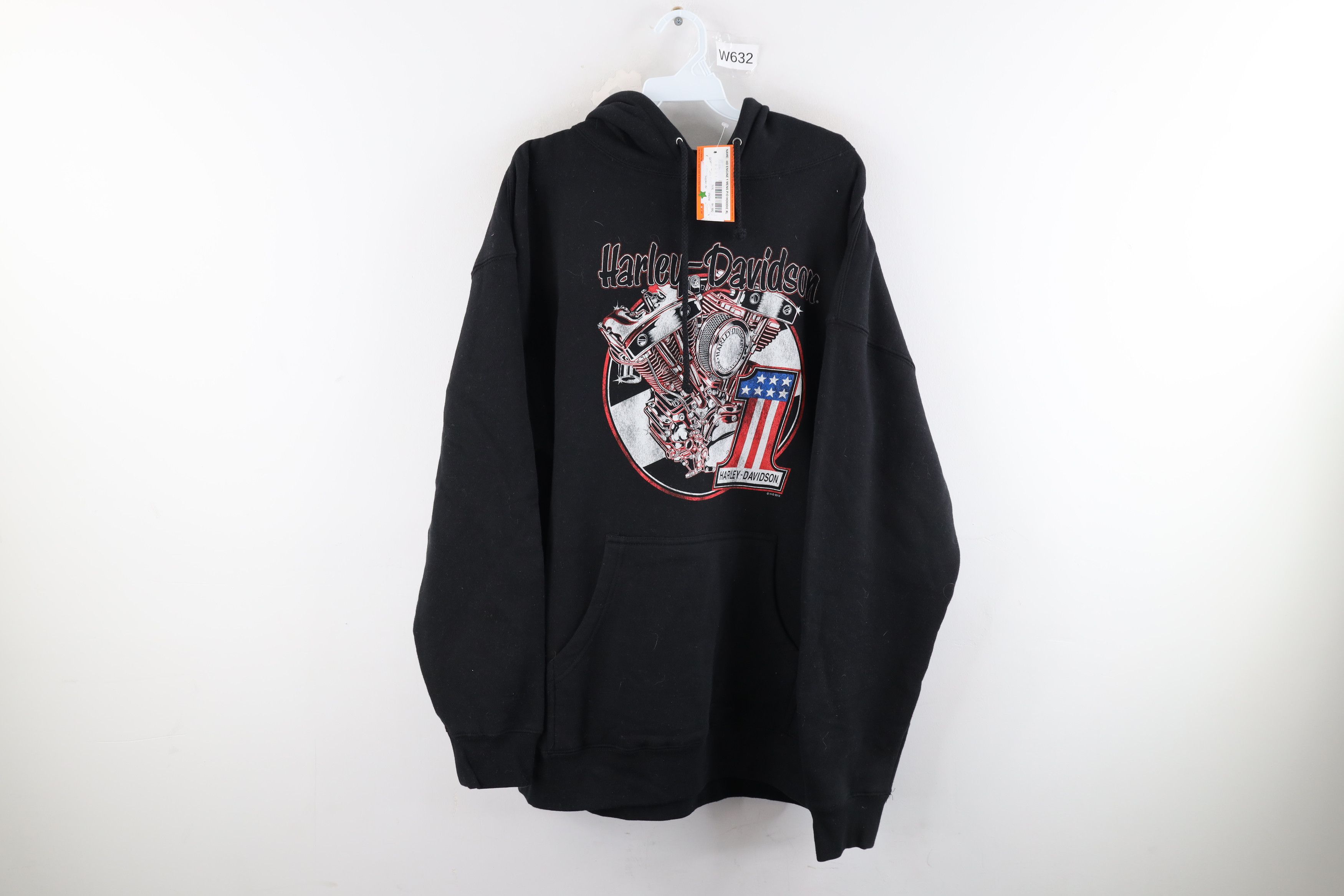 Harley Davidson × Vintage NOS Vintage Harley Davidson Double Sided Hoodie Sweatshirt Size US XL / EU 56 / 4 - 1 Thumbnail