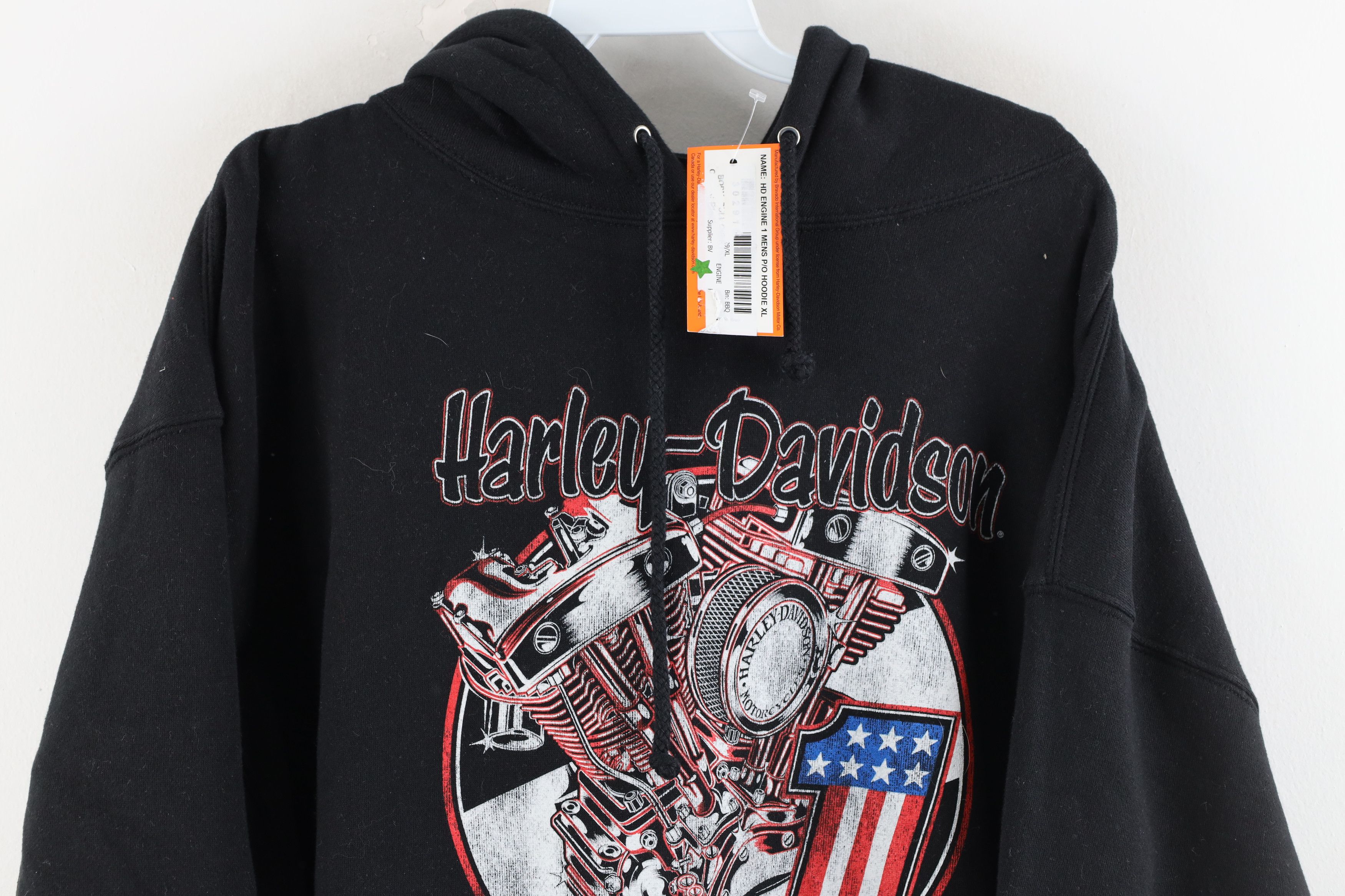 Harley Davidson × Vintage NOS Vintage Harley Davidson Double Sided Hoodie Sweatshirt Size US XL / EU 56 / 4 - 2 Thumbnail