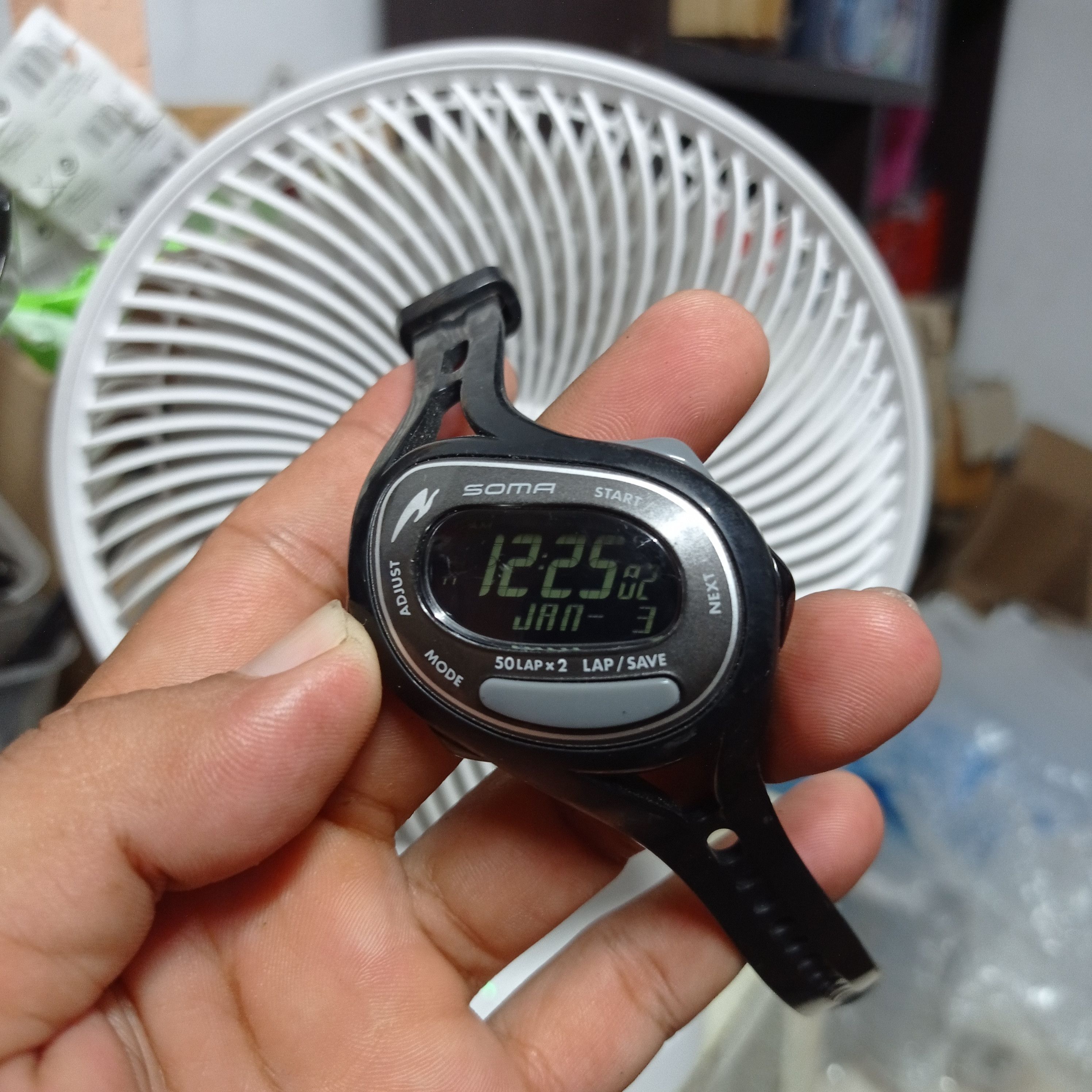 Japanese Brand Vintage SOMA Watch (WJ23-4000) Sports Like NIKE Watch Size ONE SIZE - 8 Thumbnail
