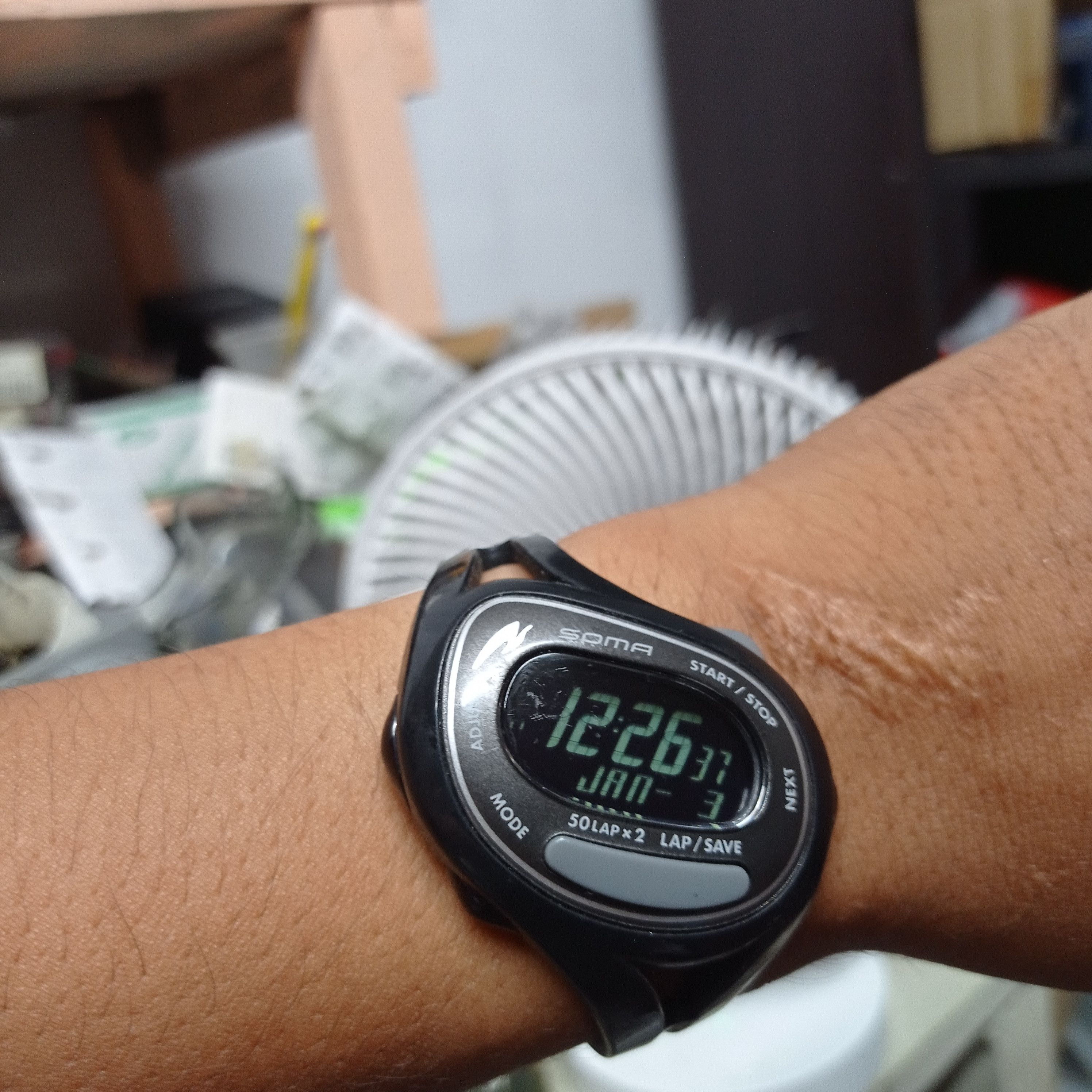Japanese Brand Vintage SOMA Watch (WJ23-4000) Sports Like NIKE Watch Size ONE SIZE - 2 Thumbnail