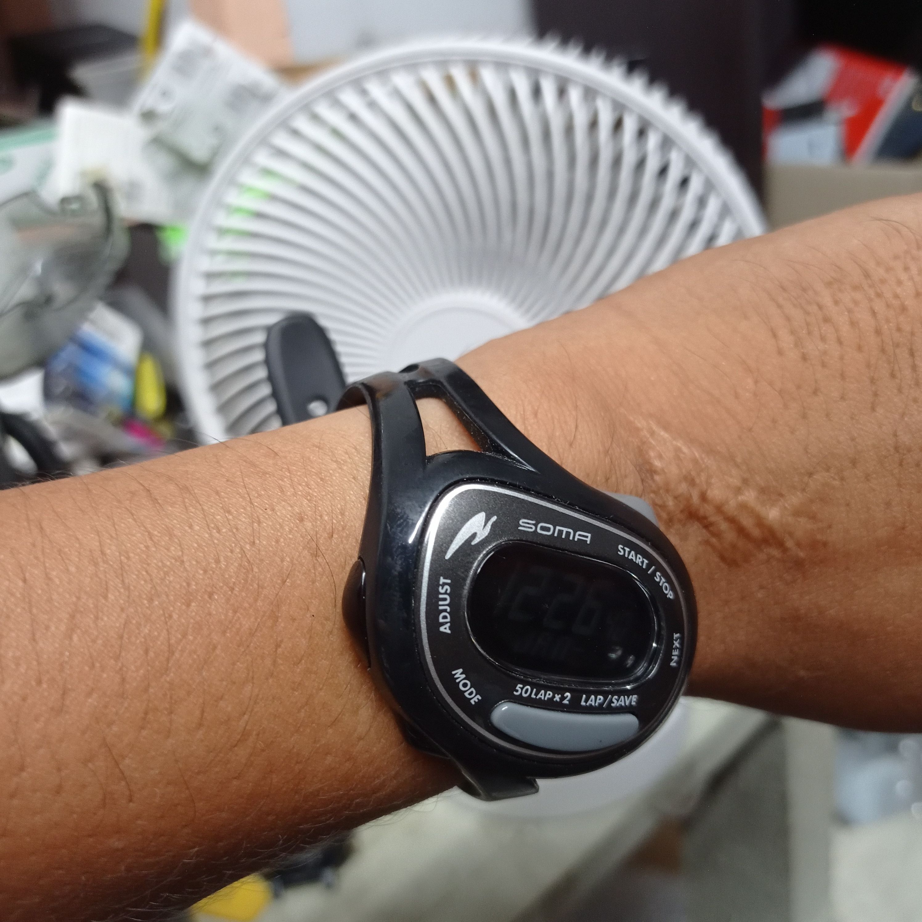 Japanese Brand Vintage SOMA Watch (WJ23-4000) Sports Like NIKE Watch Size ONE SIZE - 11 Thumbnail