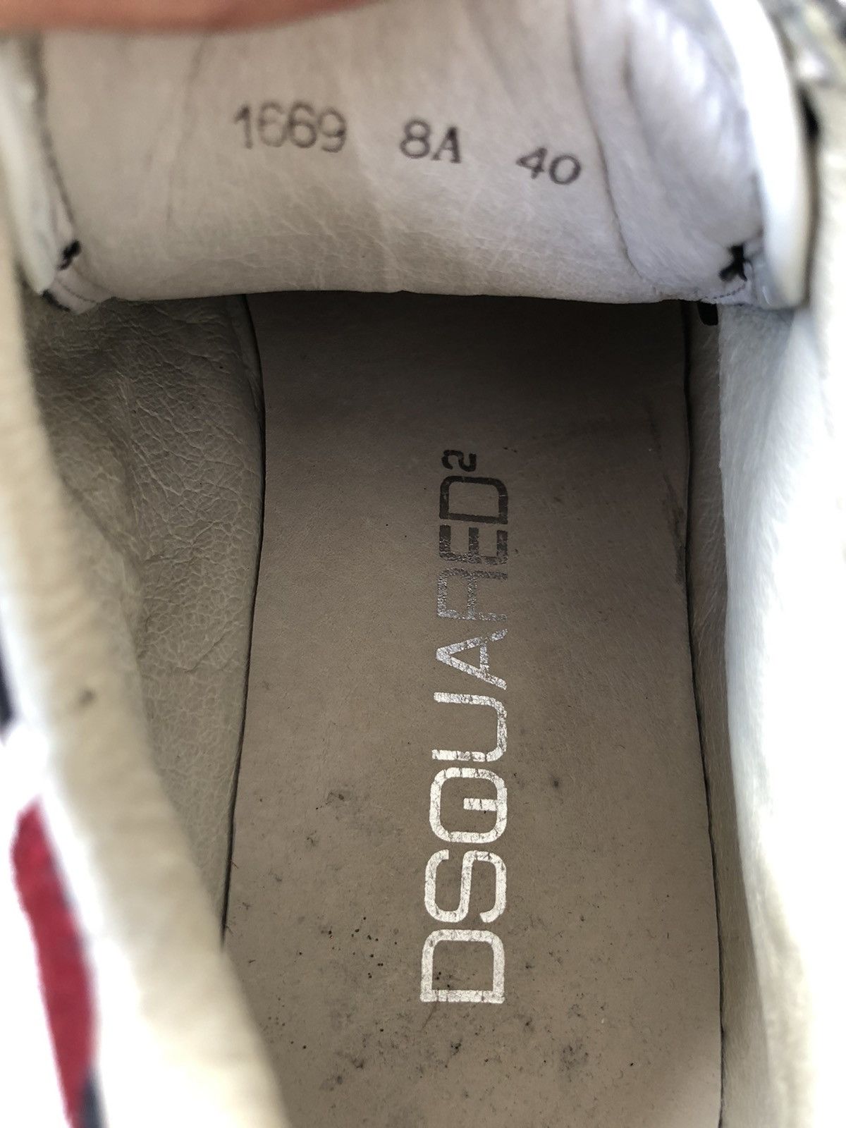 Dsquared2 DSQUARED2 D2 ™️ Logo Leather Runway Hi-Top Sneaker Size US 8 / EU 41 - 9 Thumbnail