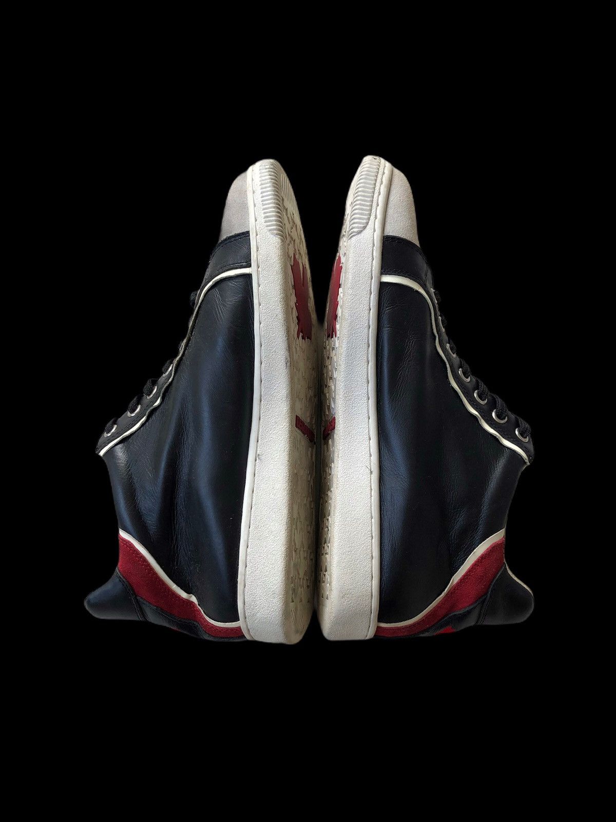 Dsquared2 DSQUARED2 D2 ™️ Logo Leather Runway Hi-Top Sneaker Size US 8 / EU 41 - 6 Thumbnail