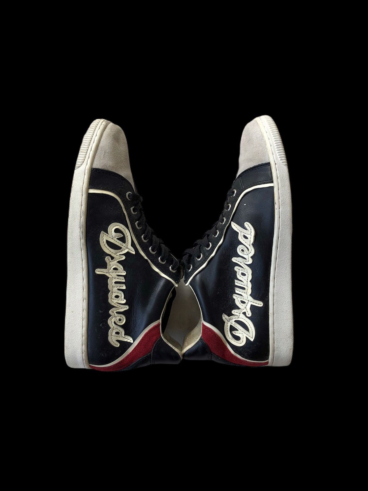 Dsquared2 DSQUARED2 D2 ™️ Logo Leather Runway Hi-Top Sneaker Size US 8 / EU 41 - 5 Thumbnail