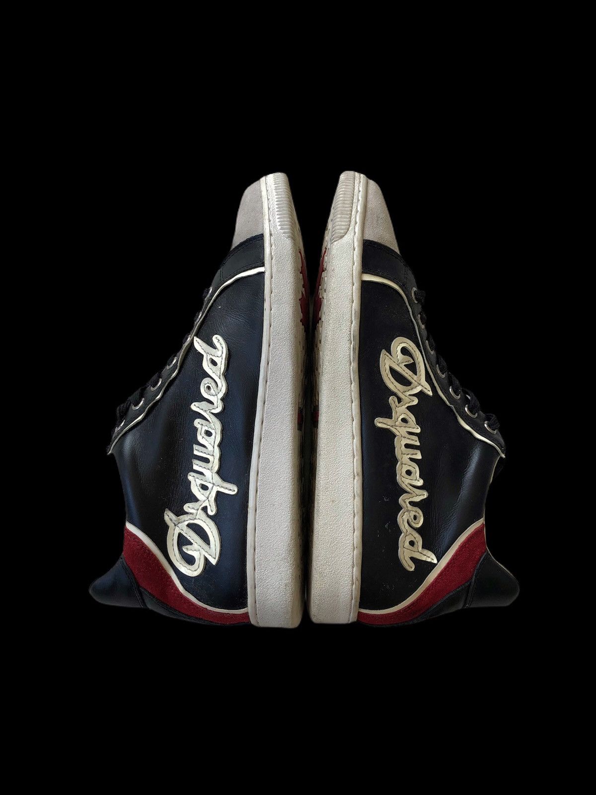 Dsquared2 DSQUARED2 D2 ™️ Logo Leather Runway Hi-Top Sneaker Size US 8 / EU 41 - 2 Thumbnail