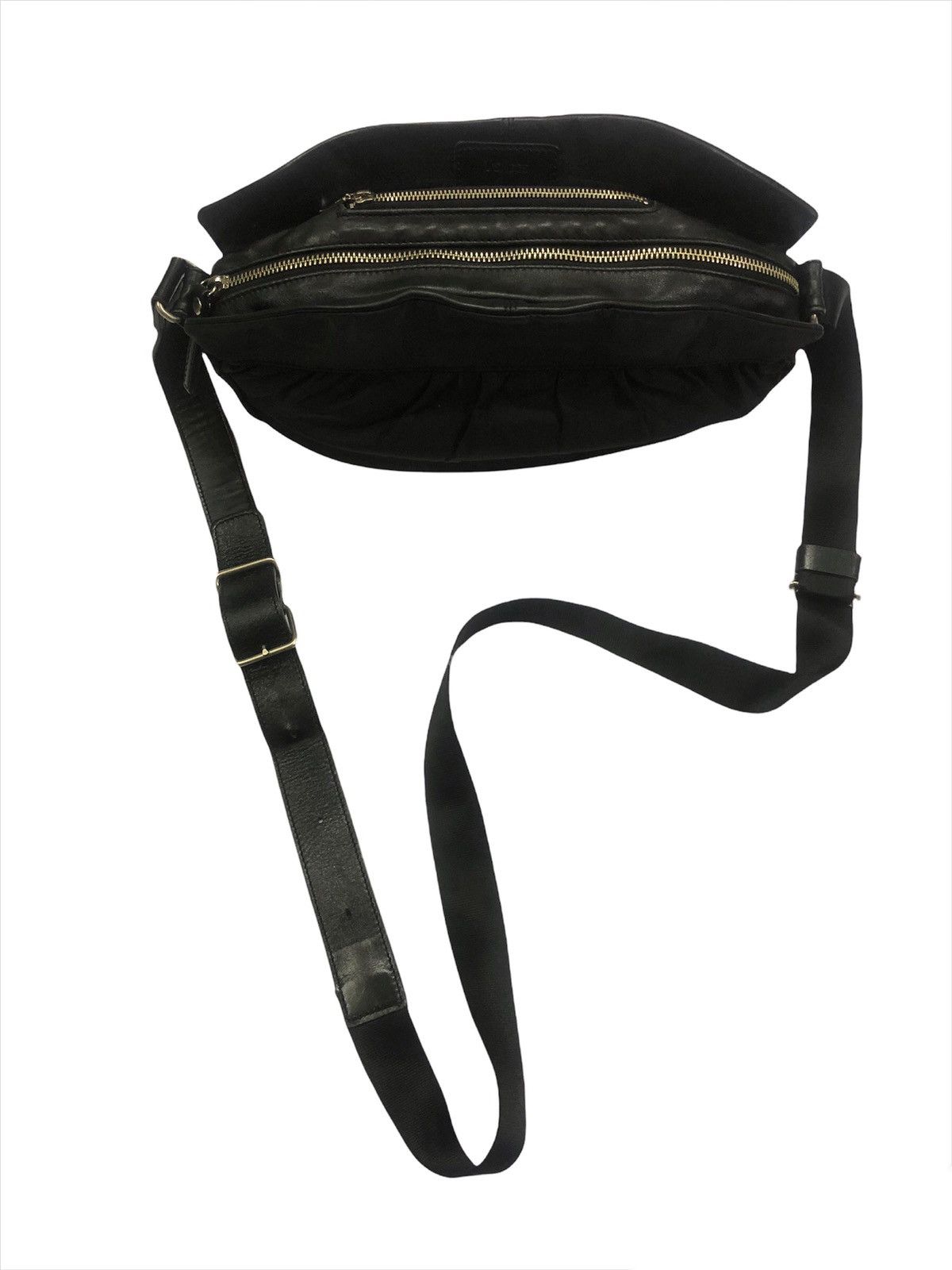 Yohji Yamamoto OG Yohji Yamamoto Y'Saccs Leather Hybrid Medium Sling Bag Size ONE SIZE - 1 Thumbnail