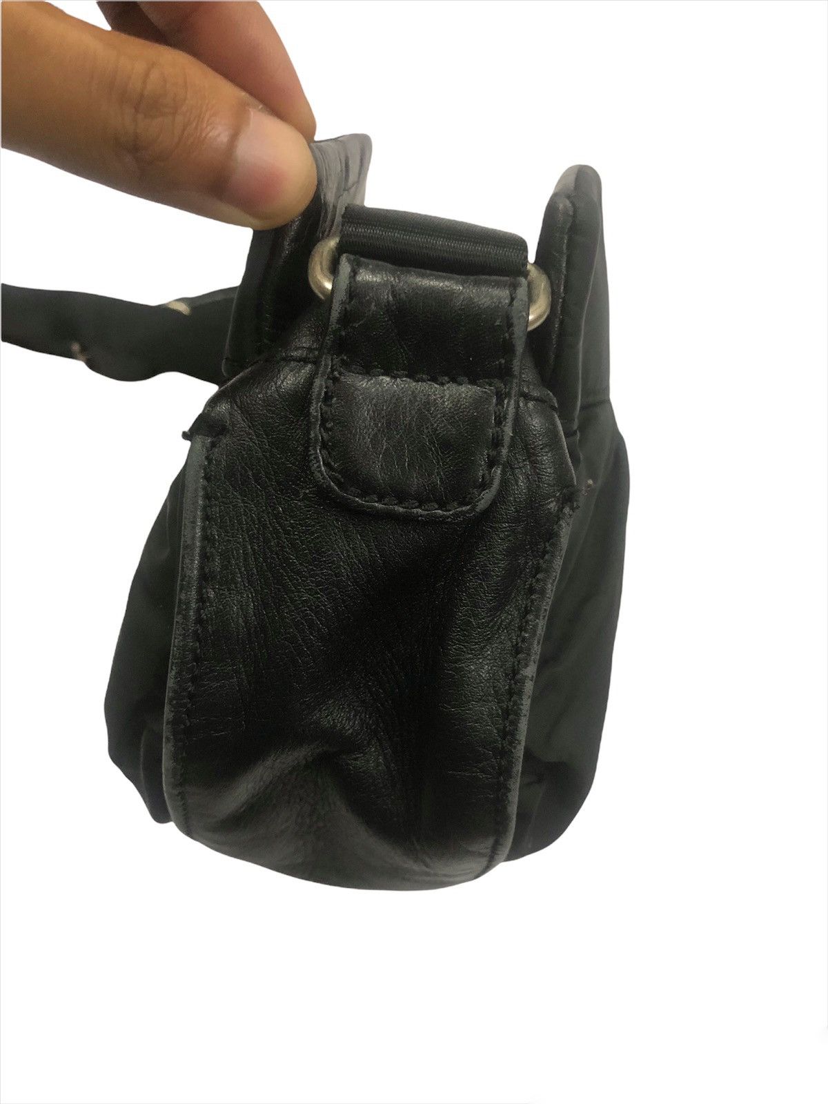 Yohji Yamamoto OG Yohji Yamamoto Y'Saccs Leather Hybrid Medium Sling Bag Size ONE SIZE - 5 Thumbnail