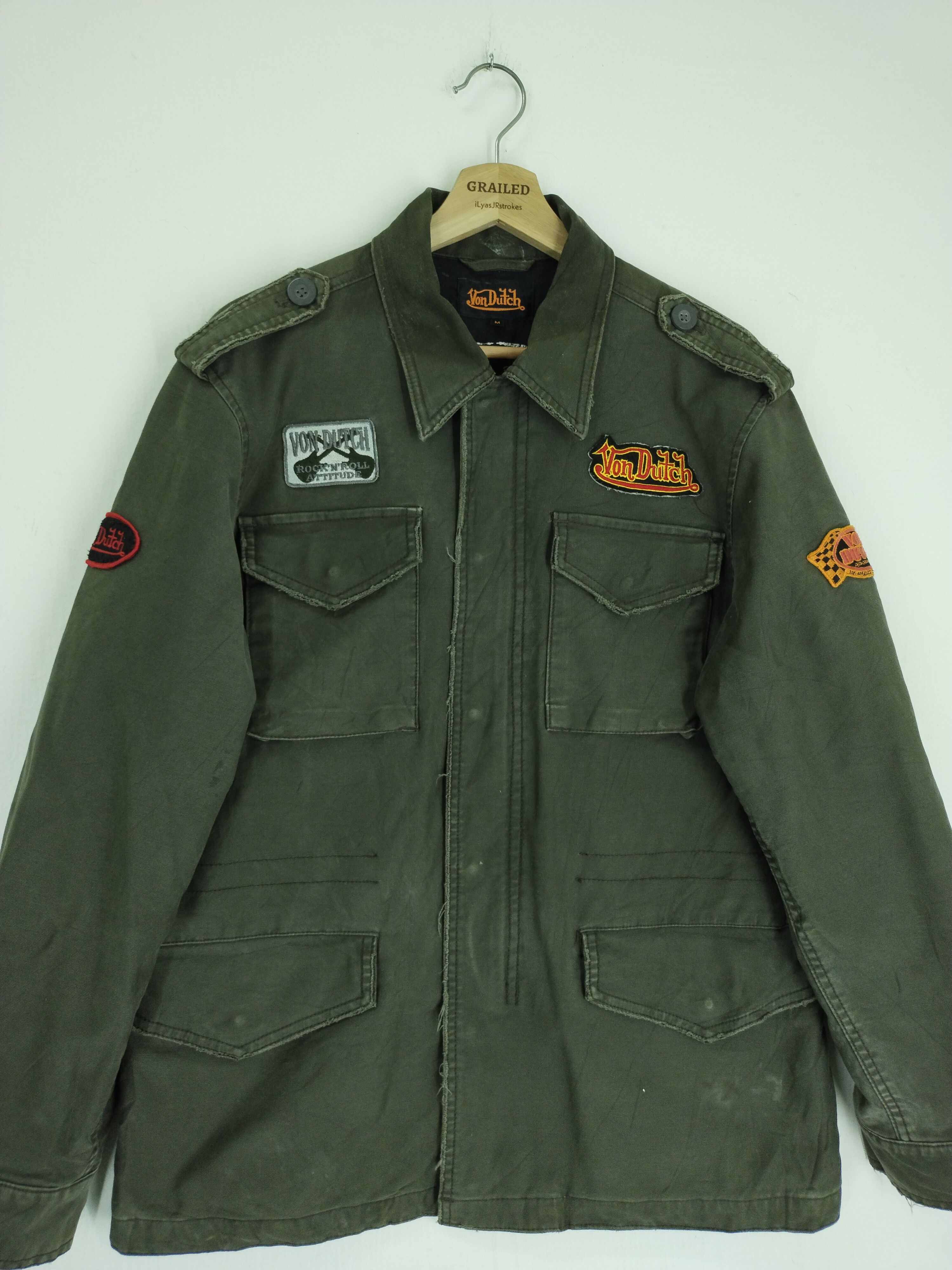 VINTAGE VON DUTCH SKULL TACTICAL JACKET