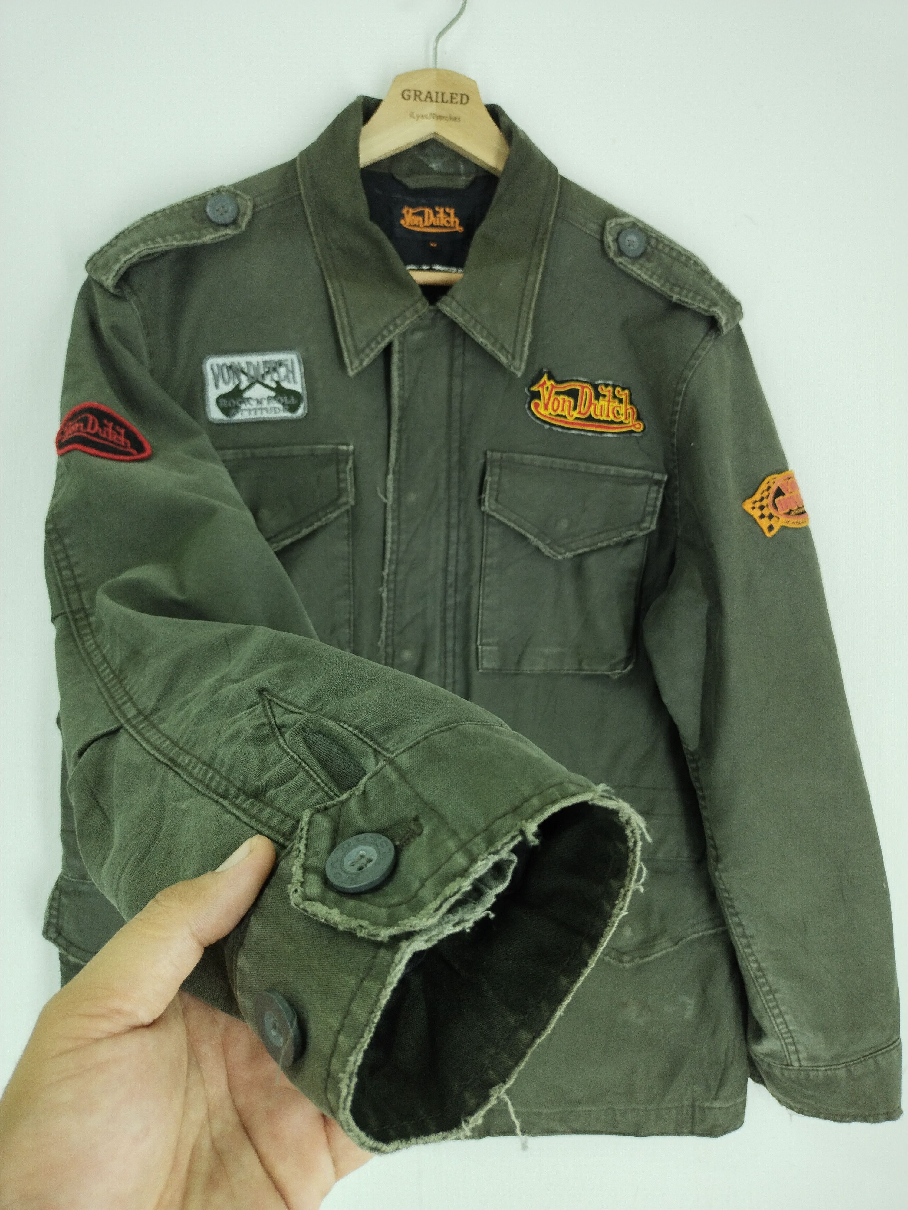 VINTAGE VON DUTCH SKULL TACTICAL JACKET