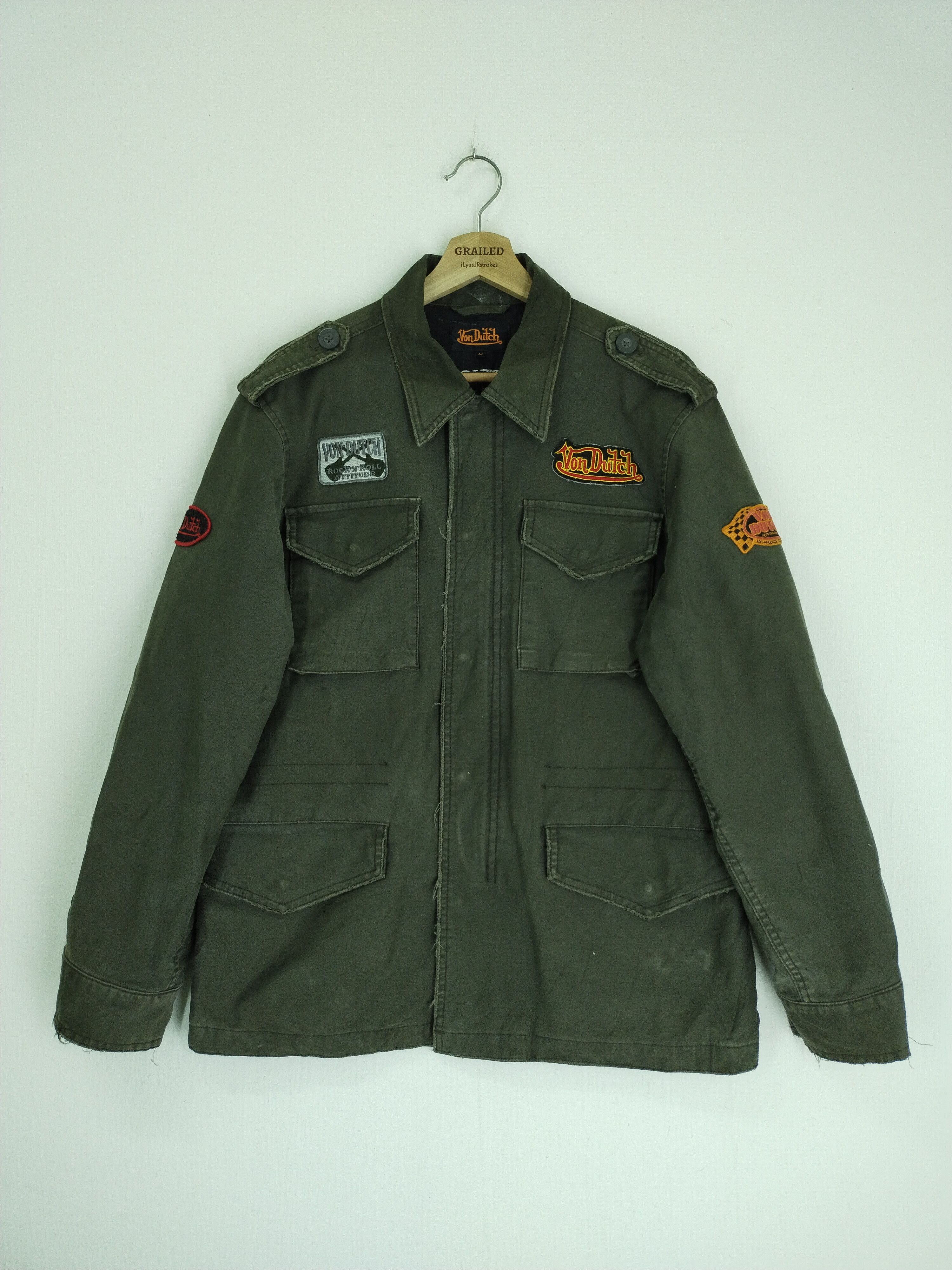 VINTAGE VON DUTCH SKULL TACTICAL JACKET