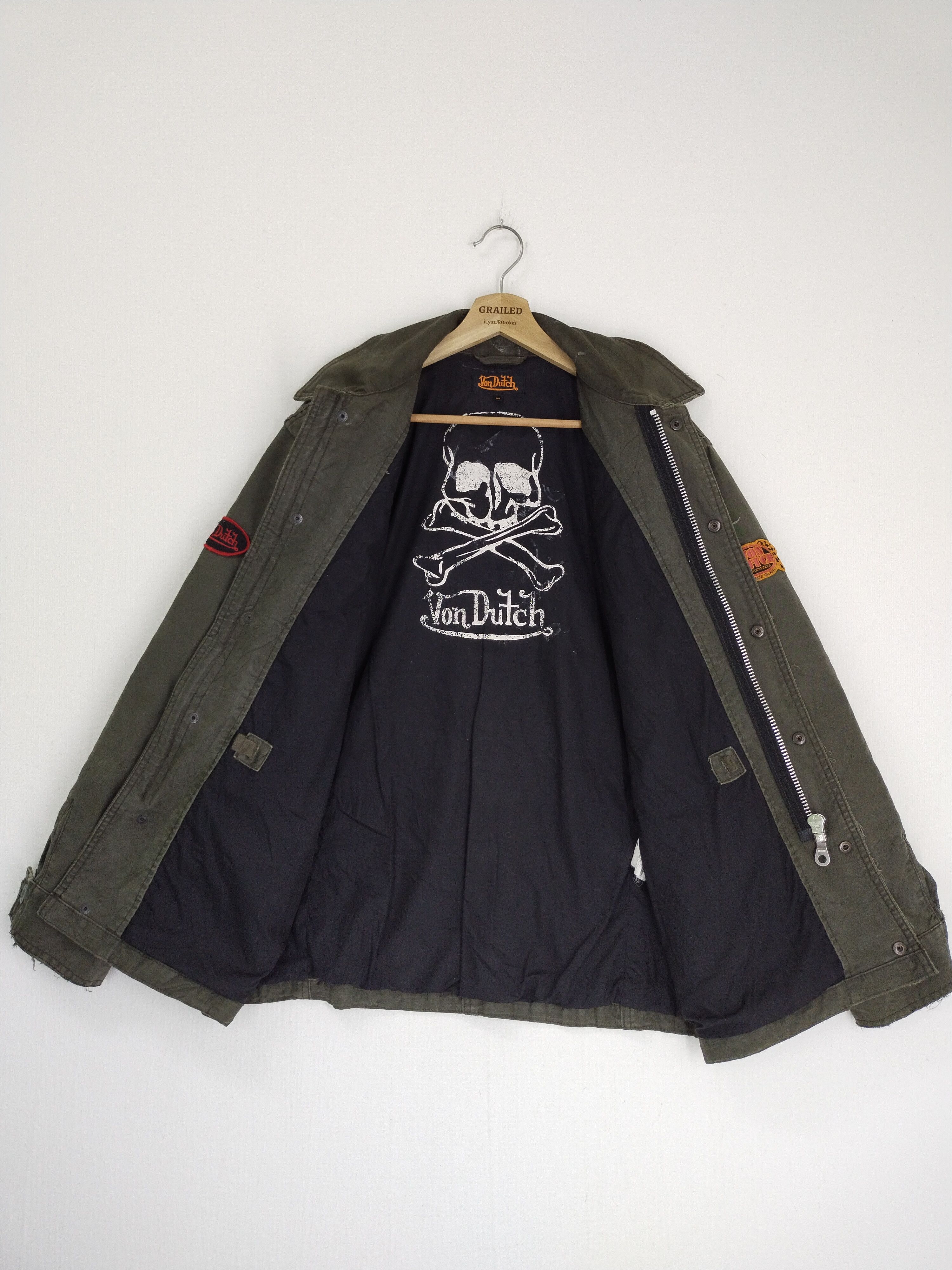 VINTAGE VON DUTCH SKULL TACTICAL JACKET