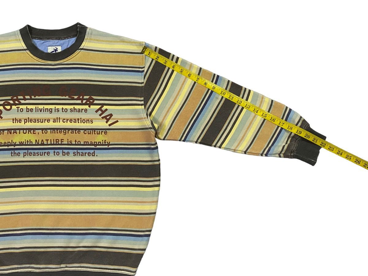 Hai Sporting Gear Vintage Issey Miyake Hai Sporting Gear Striped Sweatshirt Size US M / EU 48-50 / 2 - 7 Thumbnail