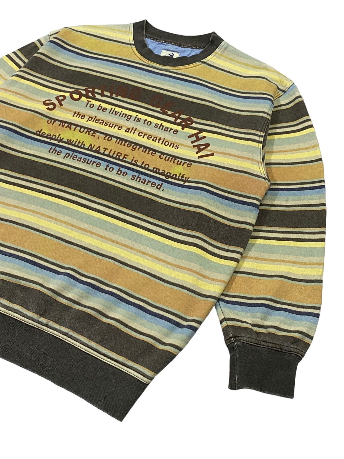 Hai Sporting Gear Vintage Issey Miyake Hai Sporting Gear Striped Sweatshirt Size US M / EU 48-50 / 2 - 19 Thumbnail