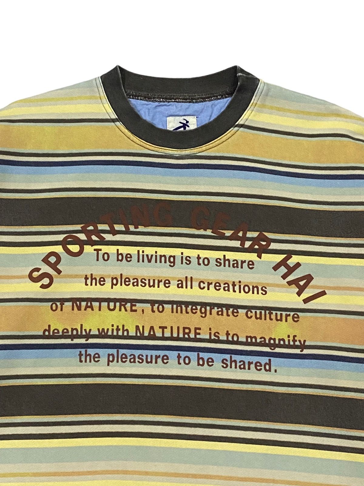 Hai Sporting Gear Vintage Issey Miyake Hai Sporting Gear Striped Sweatshirt Size US M / EU 48-50 / 2 - 11 Thumbnail