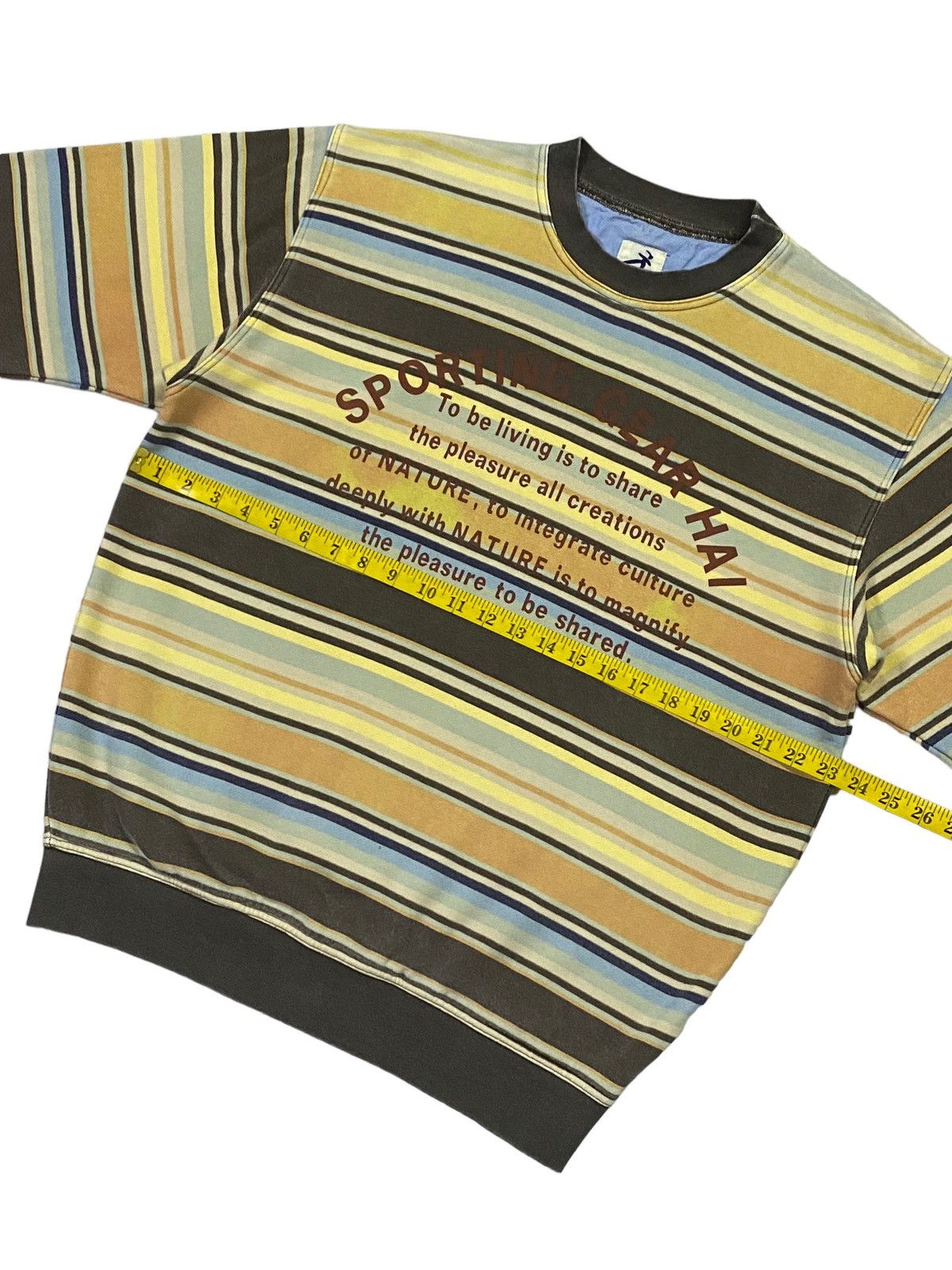Hai Sporting Gear Vintage Issey Miyake Hai Sporting Gear Striped Sweatshirt Size US M / EU 48-50 / 2 - 4 Thumbnail