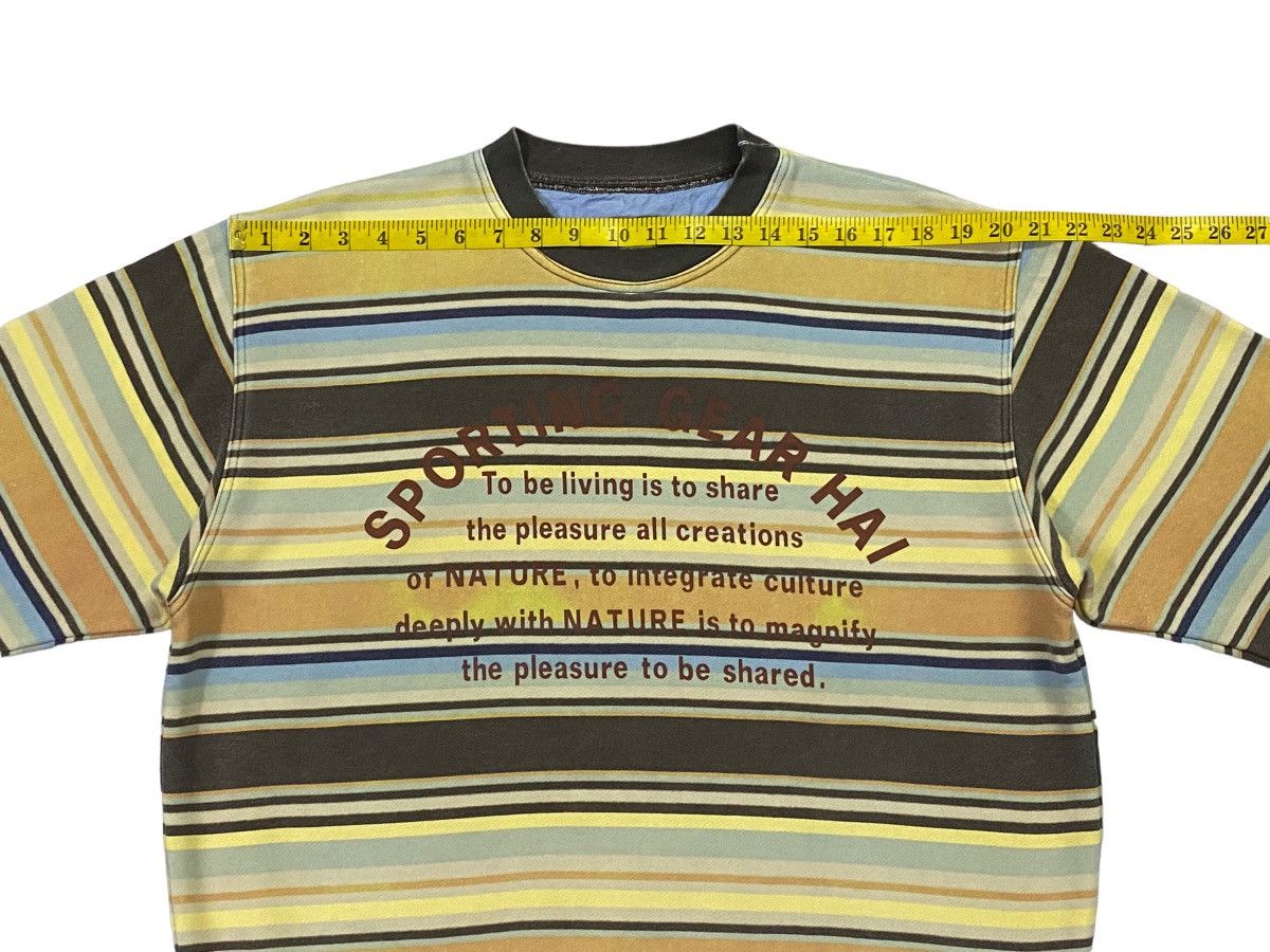 Hai Sporting Gear Vintage Issey Miyake Hai Sporting Gear Striped Sweatshirt Size US M / EU 48-50 / 2 - 6 Thumbnail