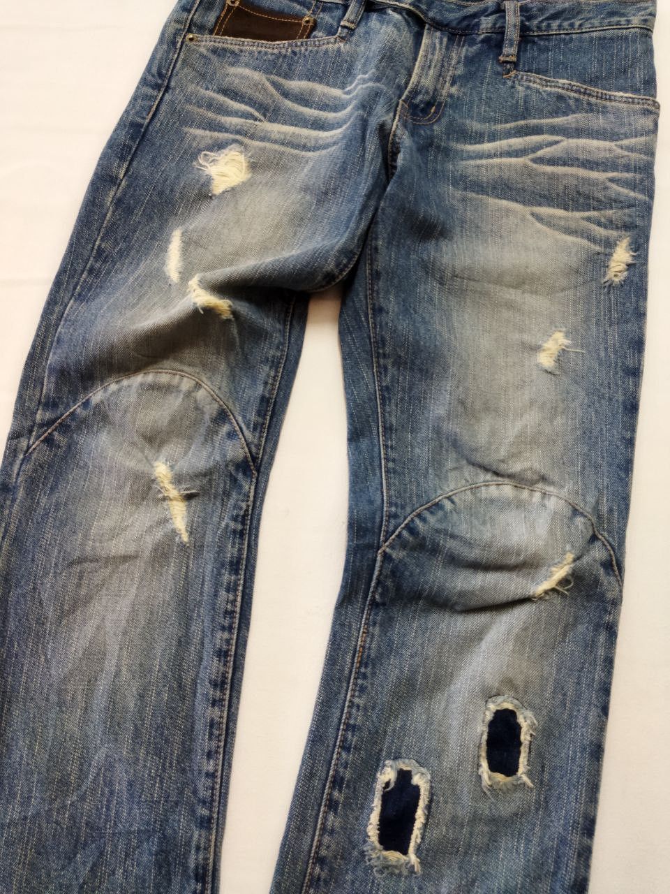 PPFM Japanese PPFM Original Distressed Design Jeans Size US 33 - 13 Thumbnail