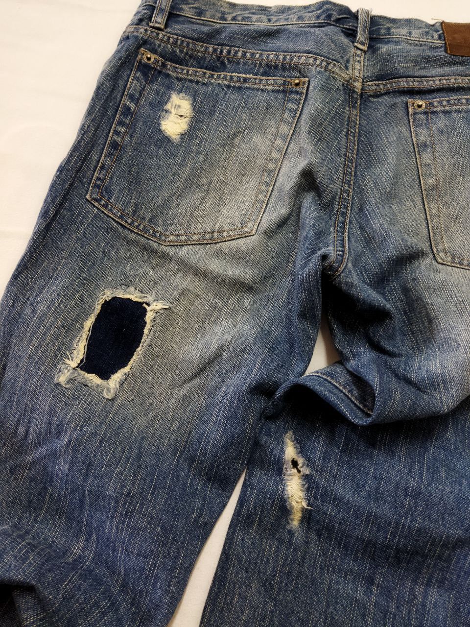 PPFM Japanese PPFM Original Distressed Design Jeans Size US 33 - 7 Thumbnail