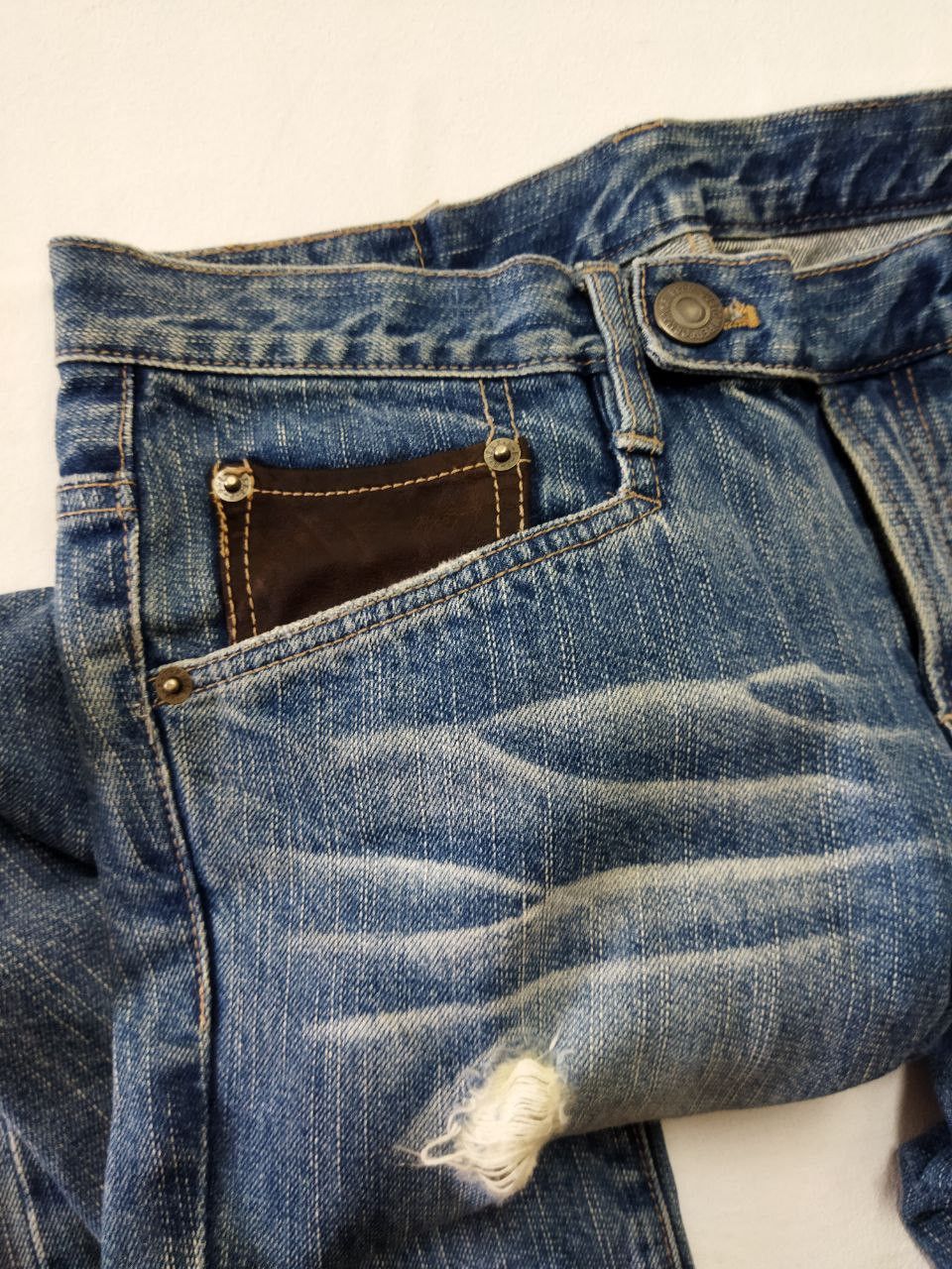 PPFM Japanese PPFM Original Distressed Design Jeans Size US 33 - 12 Thumbnail