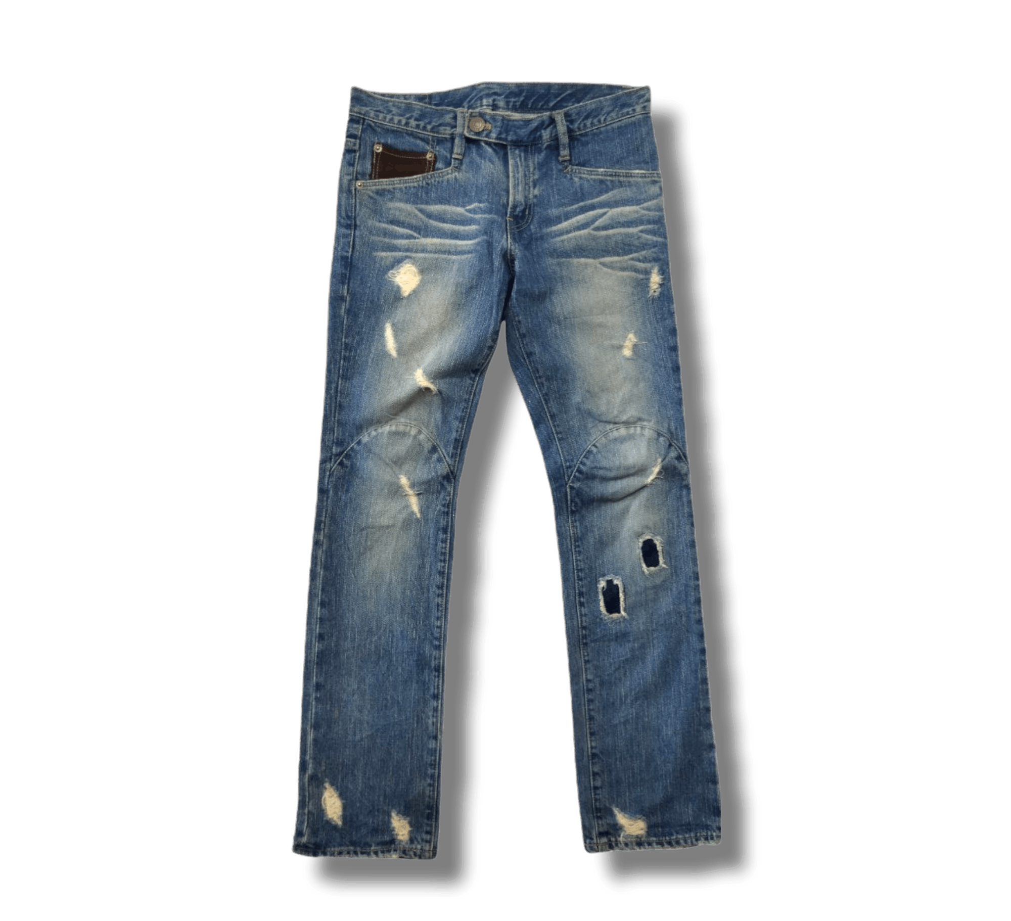 PPFM Japanese PPFM Original Distressed Design Jeans Size US 33 - 1 Thumbnail