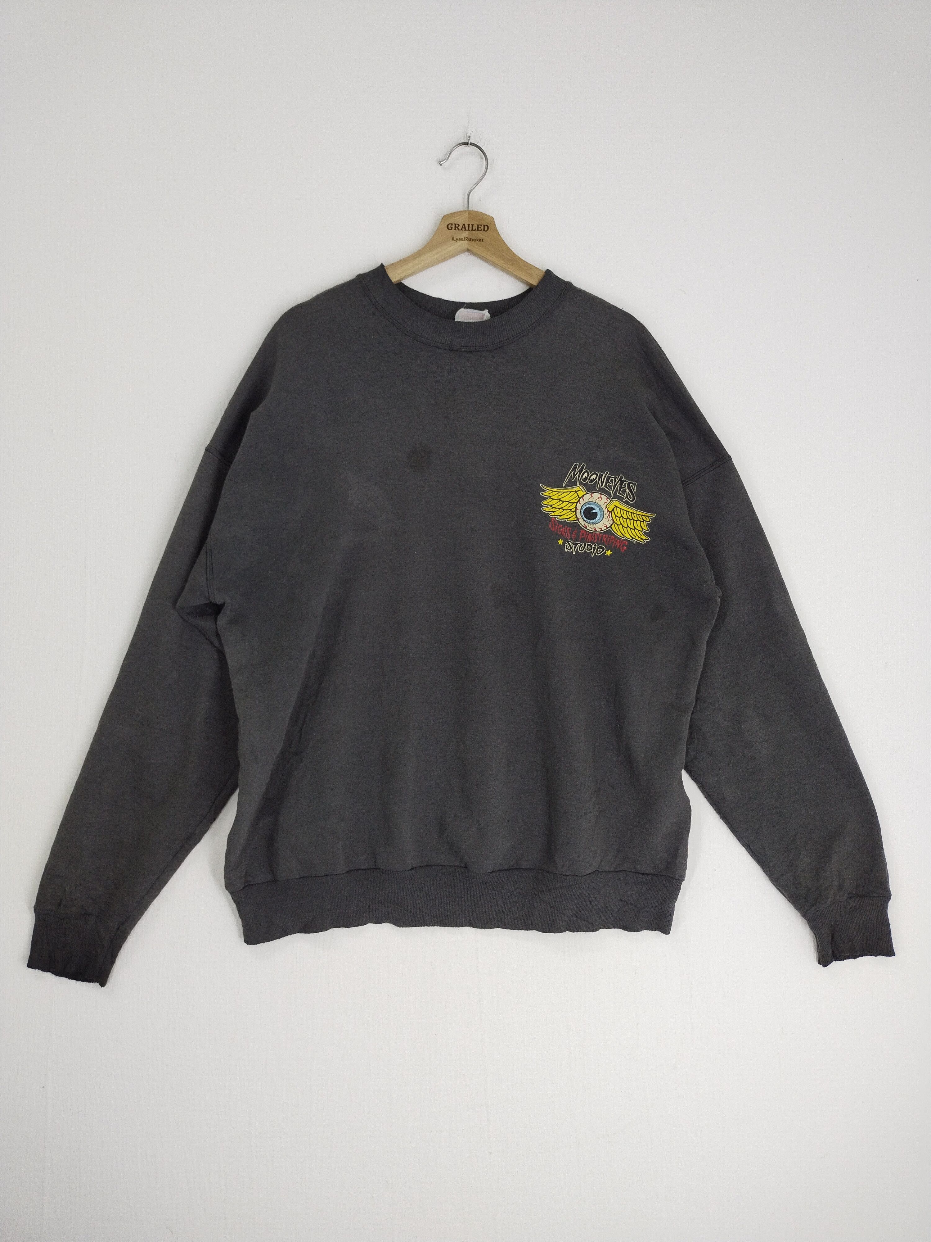 If Six Was Nine × Moon Collective × Vintage VINTAGE MOON EYES FLYING EYES SIGNS PIRATRIPING SWEATSHIRT Size US L / EU 52-54 / 3 - 6 Thumbnail