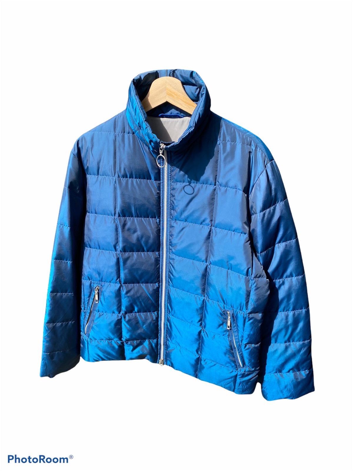 Japanese Brand vintage 90s uniqlo puffer down metallic blue jacket Size US L / EU 52-54 / 3 - 1 Thumbnail