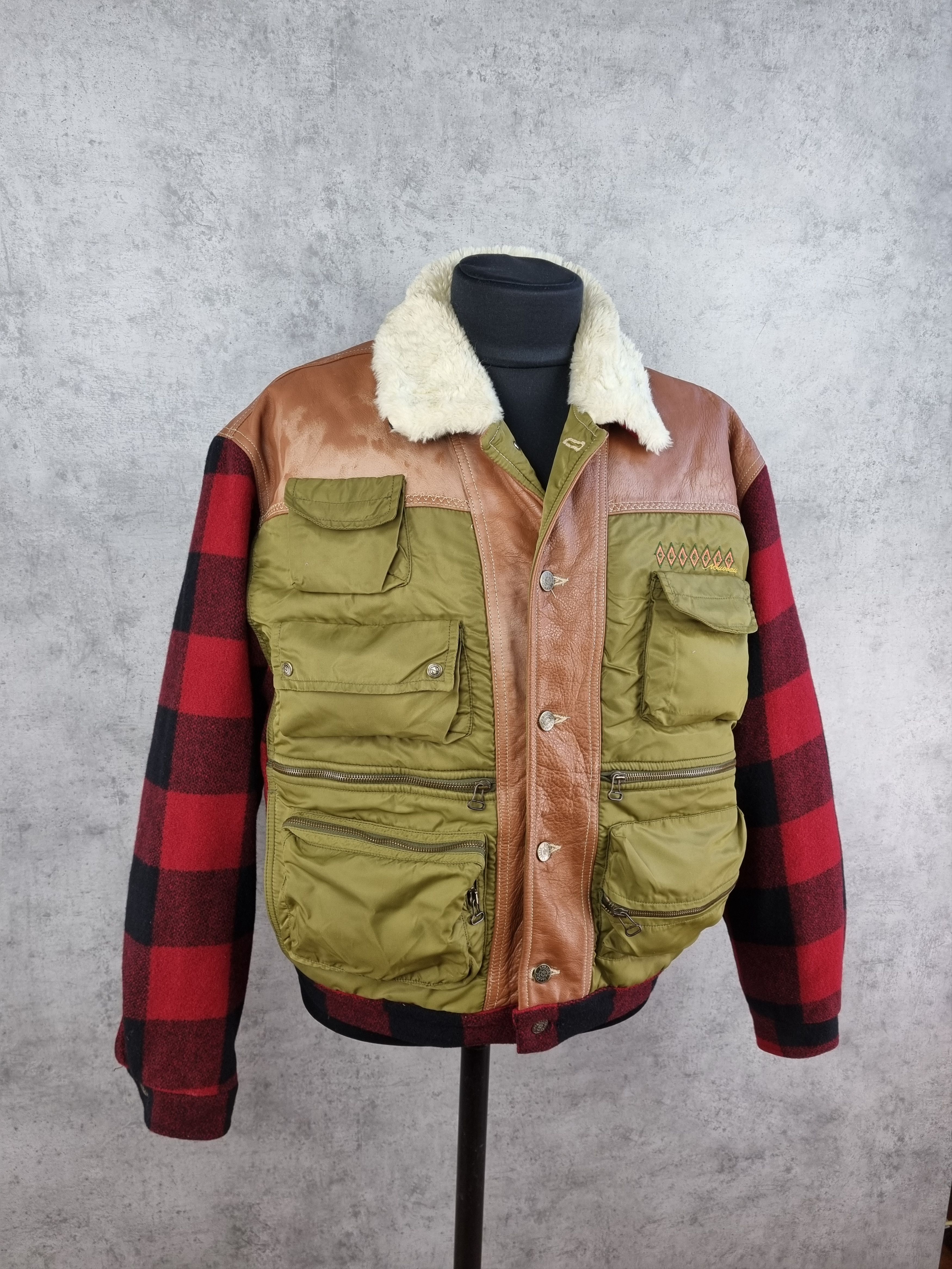 Other 90s Classic NOUVEAU Aesthetical Jacket Plaid Red Military Size US XL / EU 56 / 4 - 3 Thumbnail
