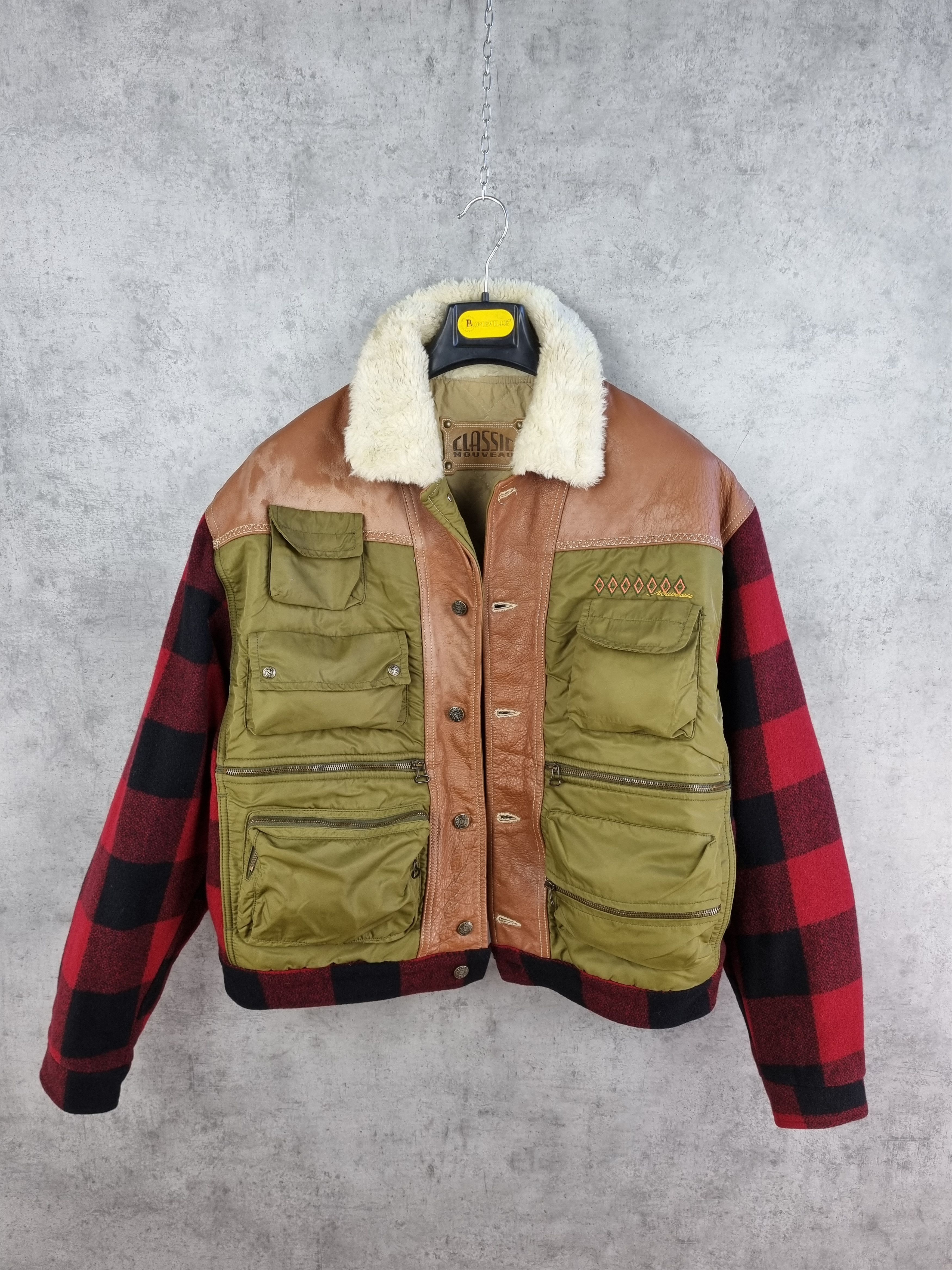 Other 90s Classic NOUVEAU Aesthetical Jacket Plaid Red Military Size US XL / EU 56 / 4 - 22 Thumbnail