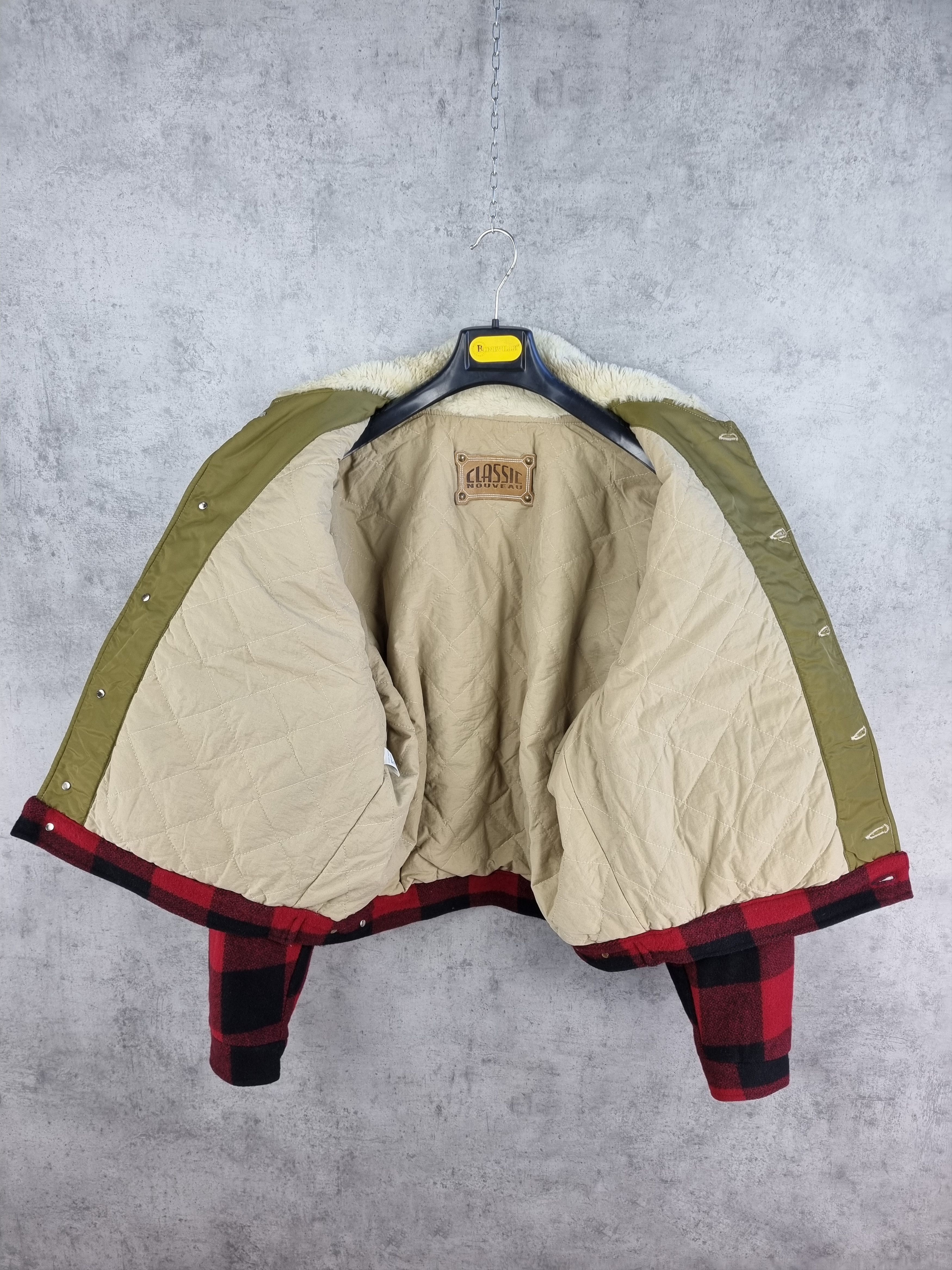 Other 90s Classic NOUVEAU Aesthetical Jacket Plaid Red Military Size US XL / EU 56 / 4 - 2 Thumbnail