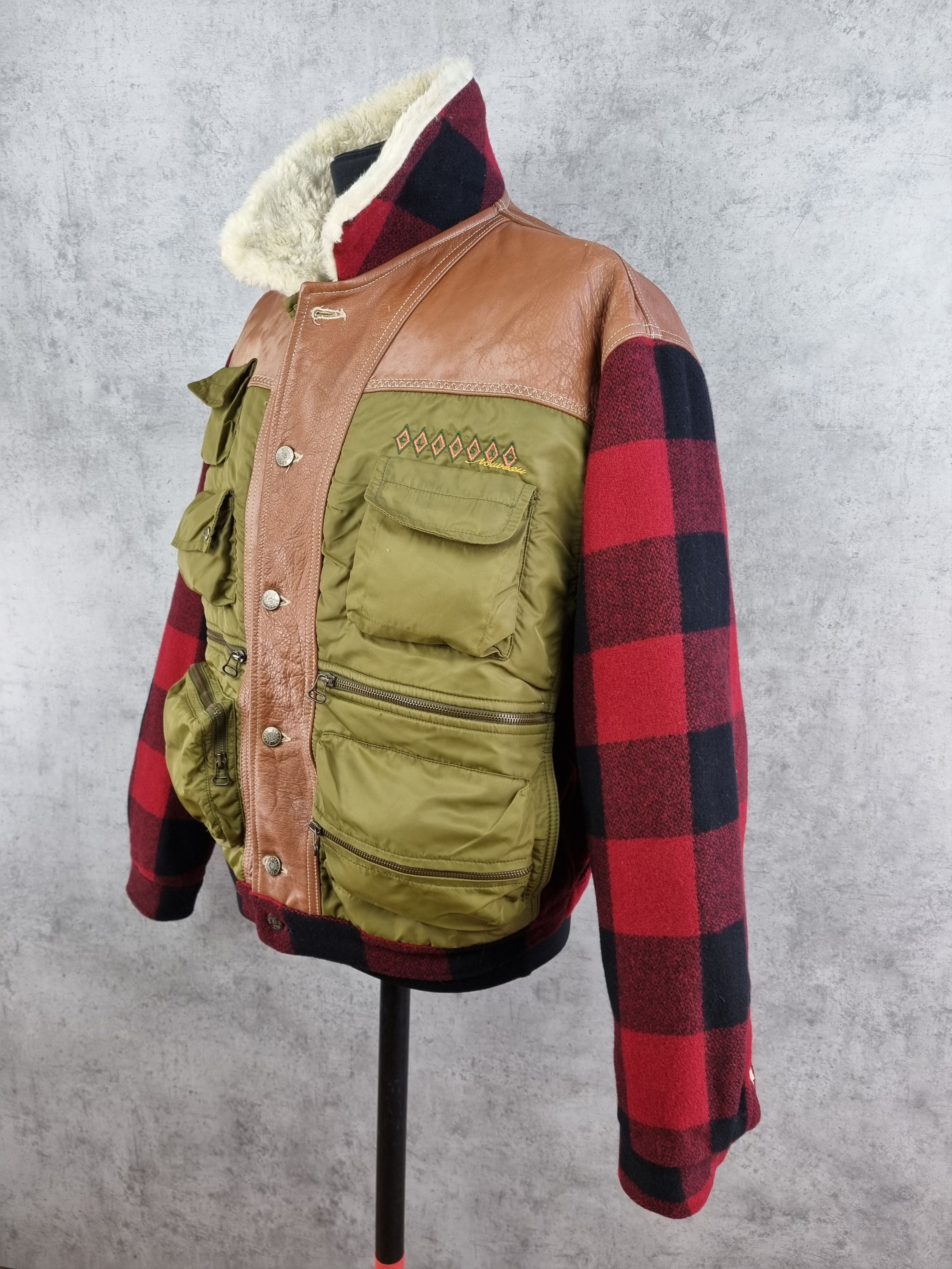 Other 90s Classic NOUVEAU Aesthetical Jacket Plaid Red Military Size US XL / EU 56 / 4 - 5 Thumbnail