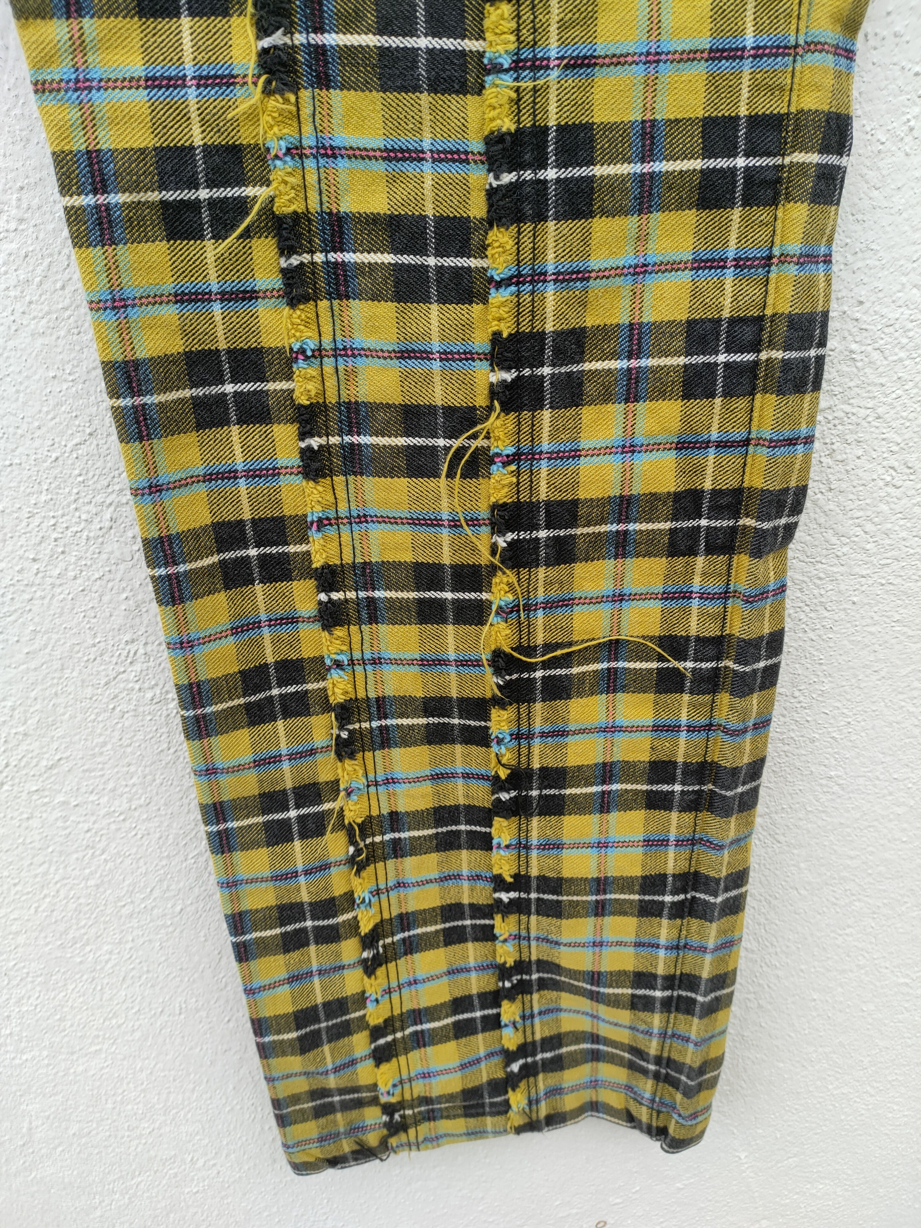 Japanese Brand Earth Music Reconstructed Checkered Denim Size US 29 - 7 Thumbnail