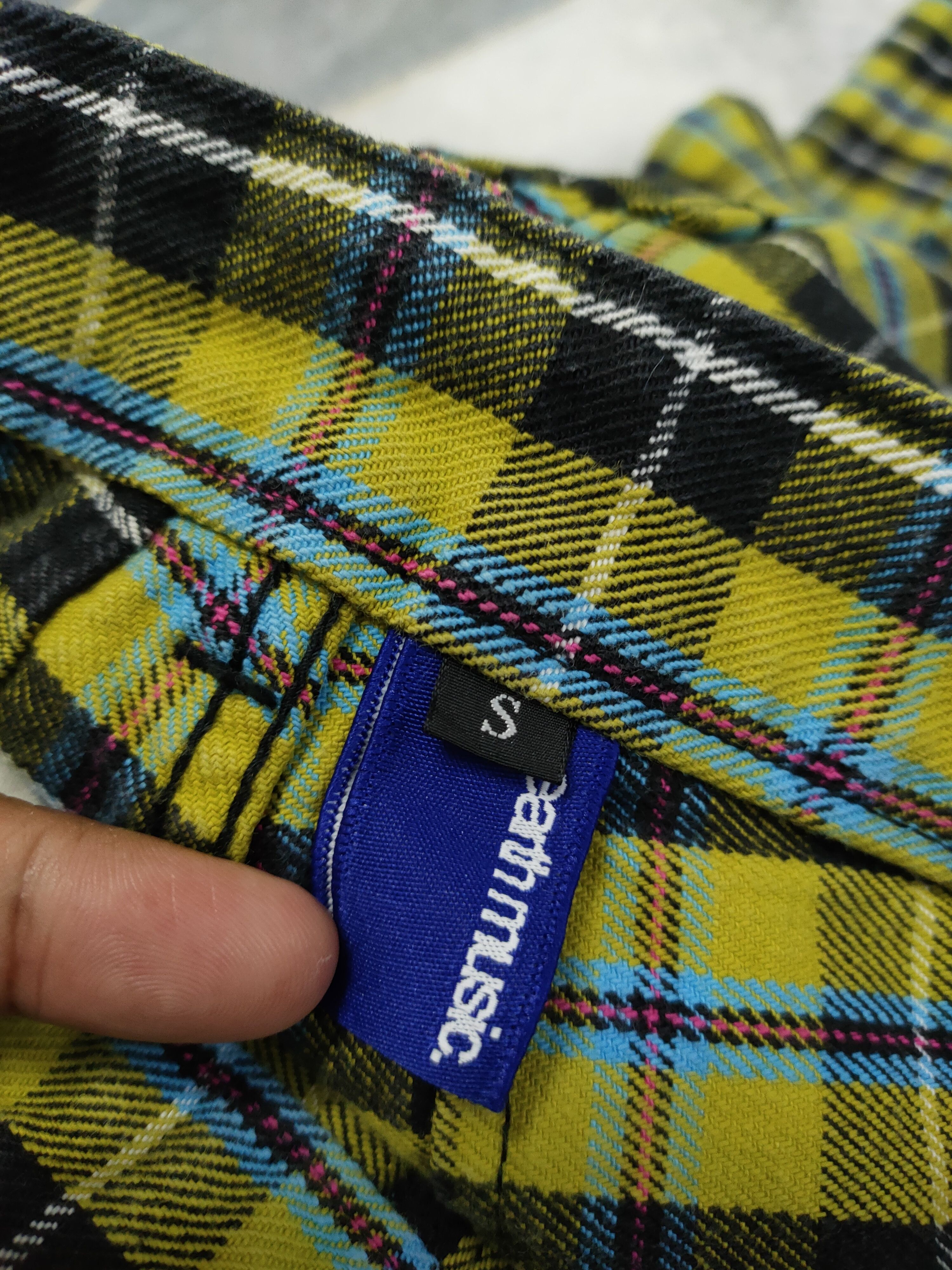 Japanese Brand Earth Music Reconstructed Checkered Denim Size US 29 - 3 Thumbnail