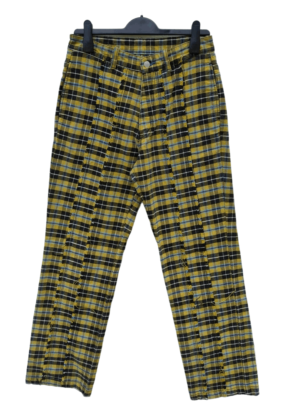Japanese Brand Earth Music Reconstructed Checkered Denim Size US 29 - 2 Thumbnail