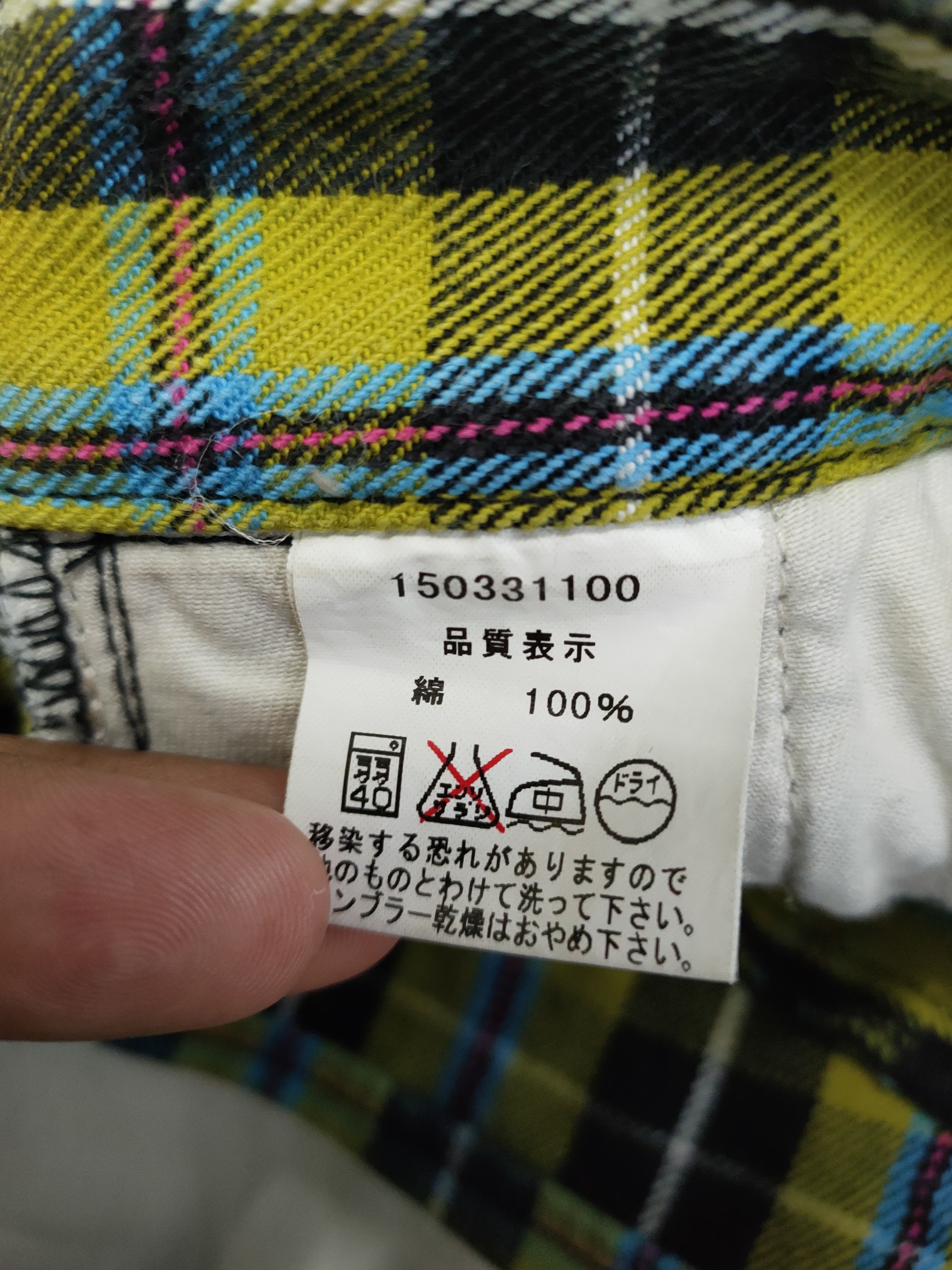 Japanese Brand Earth Music Reconstructed Checkered Denim Size US 29 - 4 Thumbnail