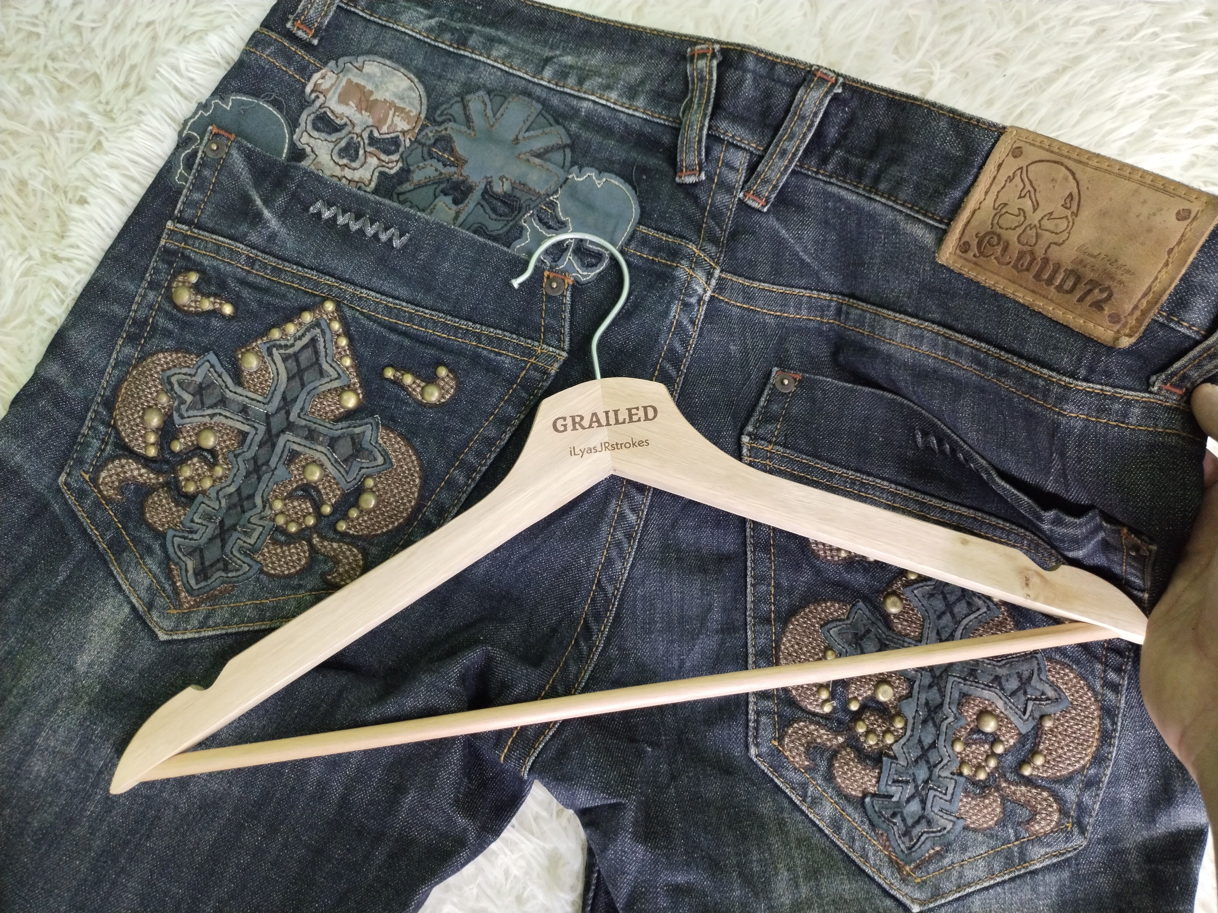 Japanese Brand RARE 🔥 VINTAGE CLOUD 72 MAFIA MENS JEANS Size US 39 - 23 Thumbnail
