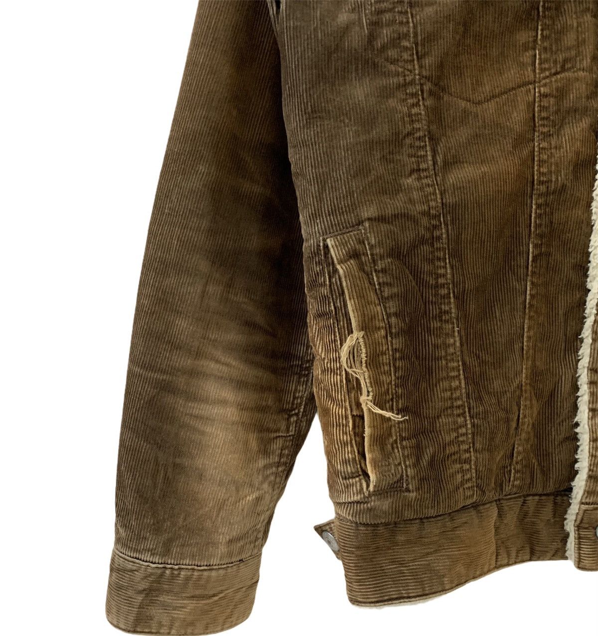 Levi's Vintage Levis Corduroy Shearling Trucker Jacket Size US S / EU 44-46 / 1 - 5 Thumbnail