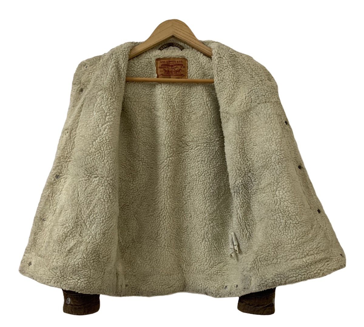 Levi's Vintage Levis Corduroy Shearling Trucker Jacket Size US S / EU 44-46 / 1 - 7 Thumbnail