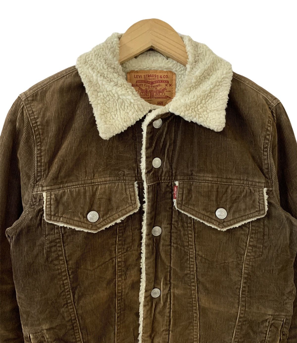 Levi's Vintage Levis Corduroy Shearling Trucker Jacket Size US S / EU 44-46 / 1 - 3 Thumbnail
