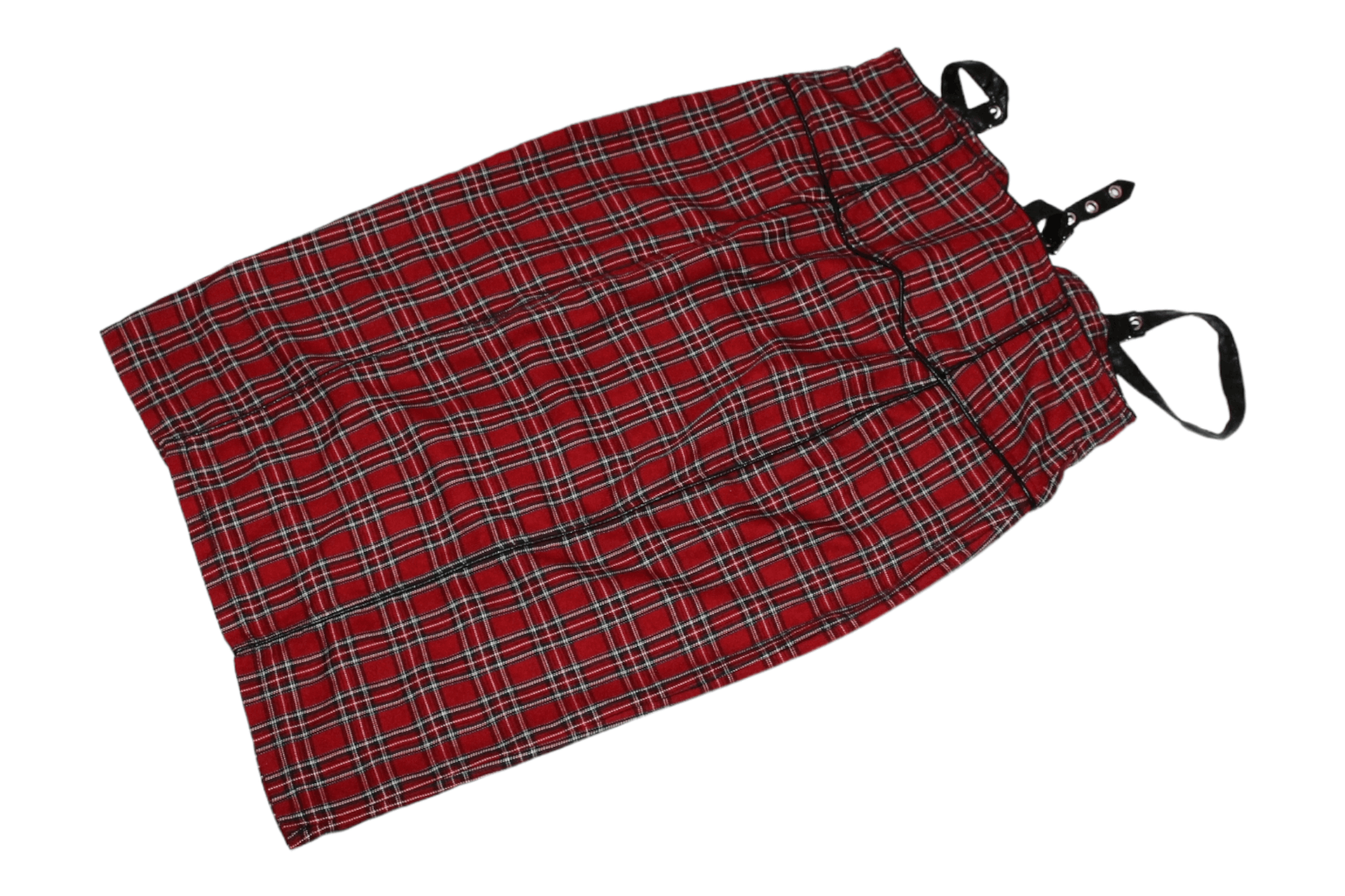 Lip Service Lip Service Red Tartan Bondages Pinafore Dress/skirt Size XXL / US 16-18 / IT 52-54 - 5 Thumbnail