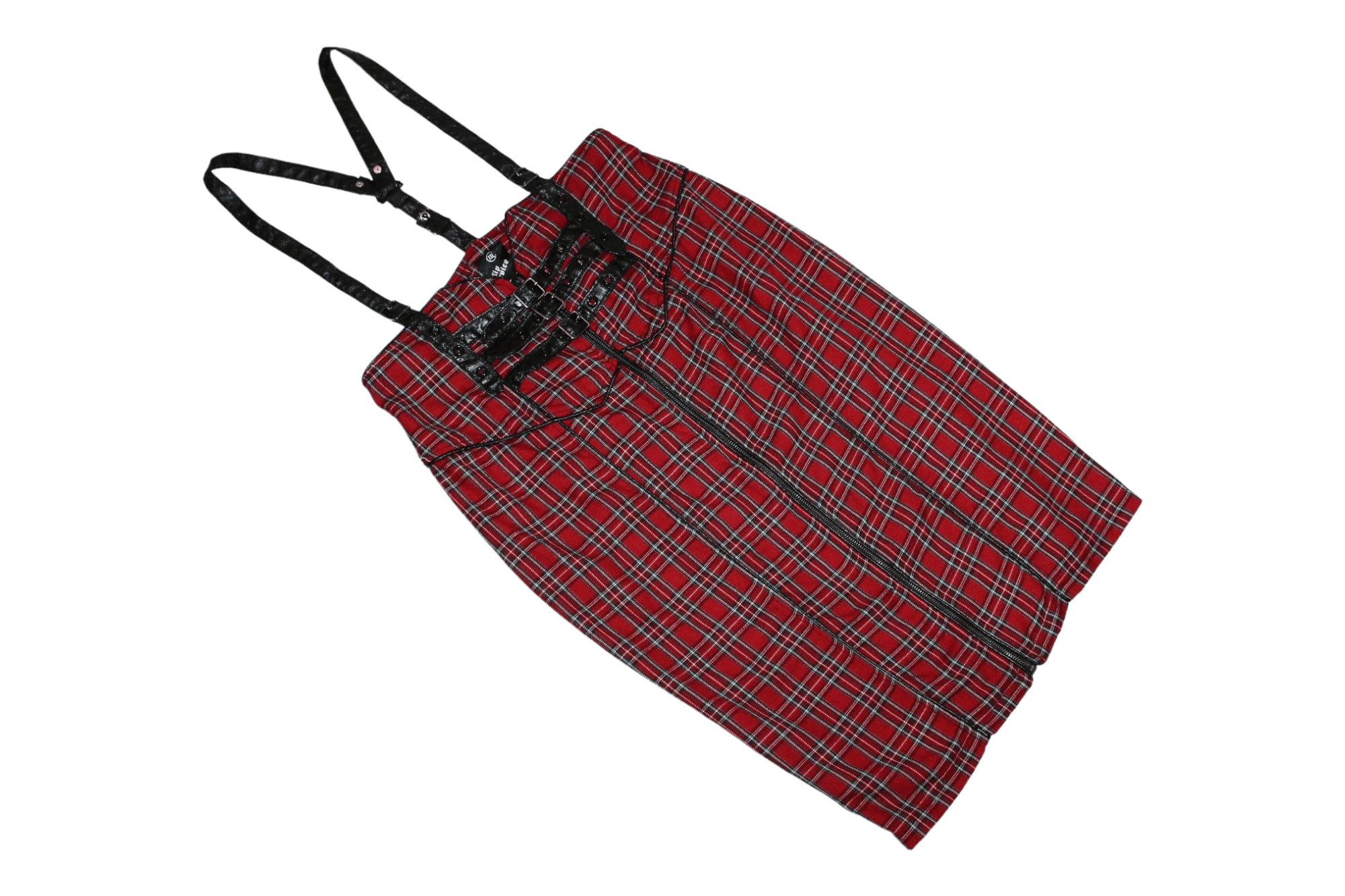 Lip Service Lip Service Red Tartan Bondages Pinafore Dress/skirt Size XXL / US 16-18 / IT 52-54 - 1 Thumbnail