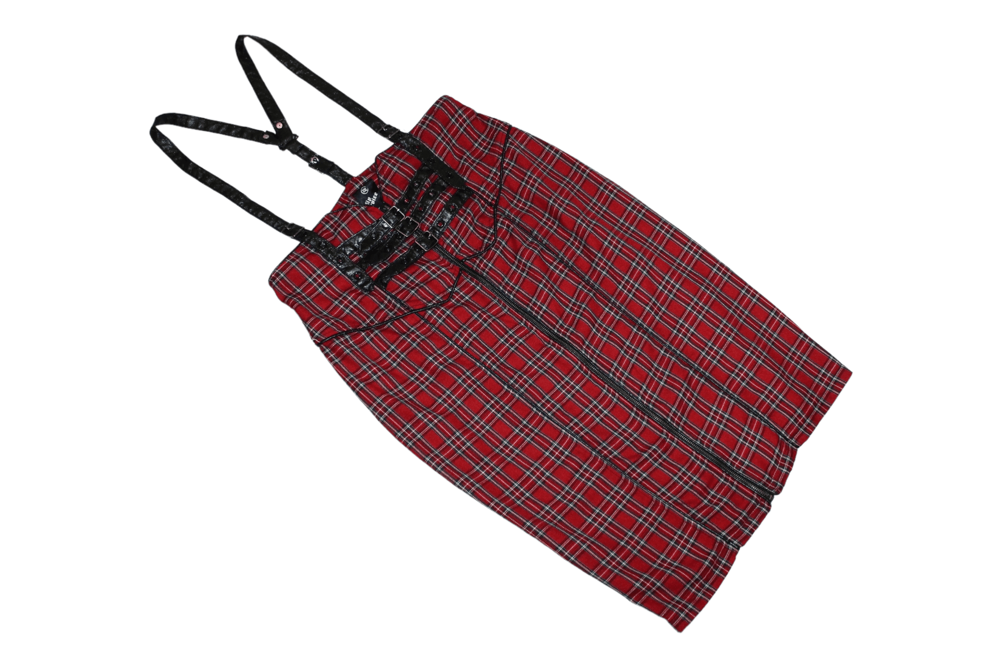 Lip Service Lip Service Red Tartan Bondages Pinafore Dress/skirt Size XXL / US 16-18 / IT 52-54 - 9 Thumbnail