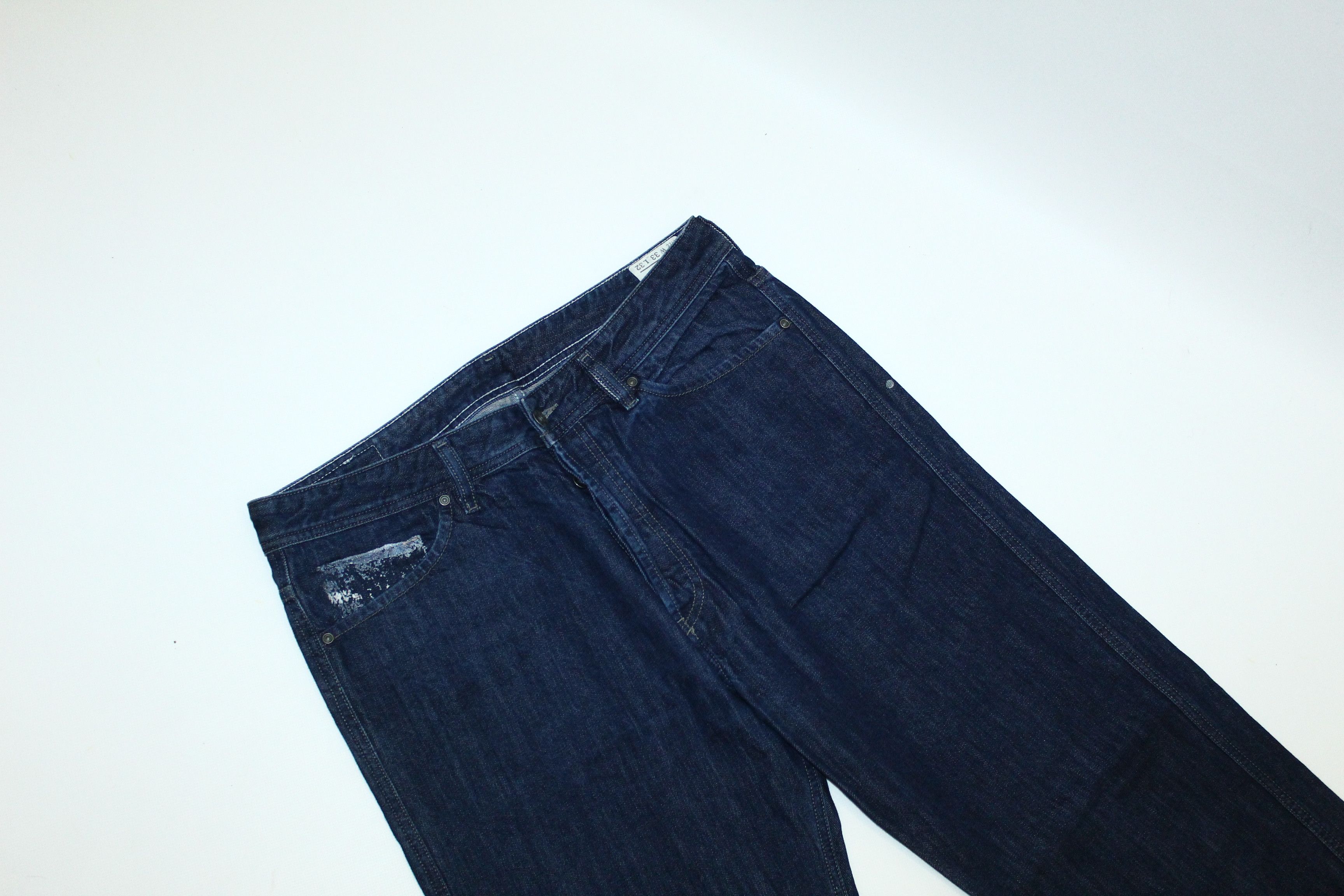 Diesel 🔥 VTG 🔥 DIESEL JEANS MEJO JAPANESE DRAGON PRINT RAW BLUE Size US 34 / EU 50 - 5 Thumbnail