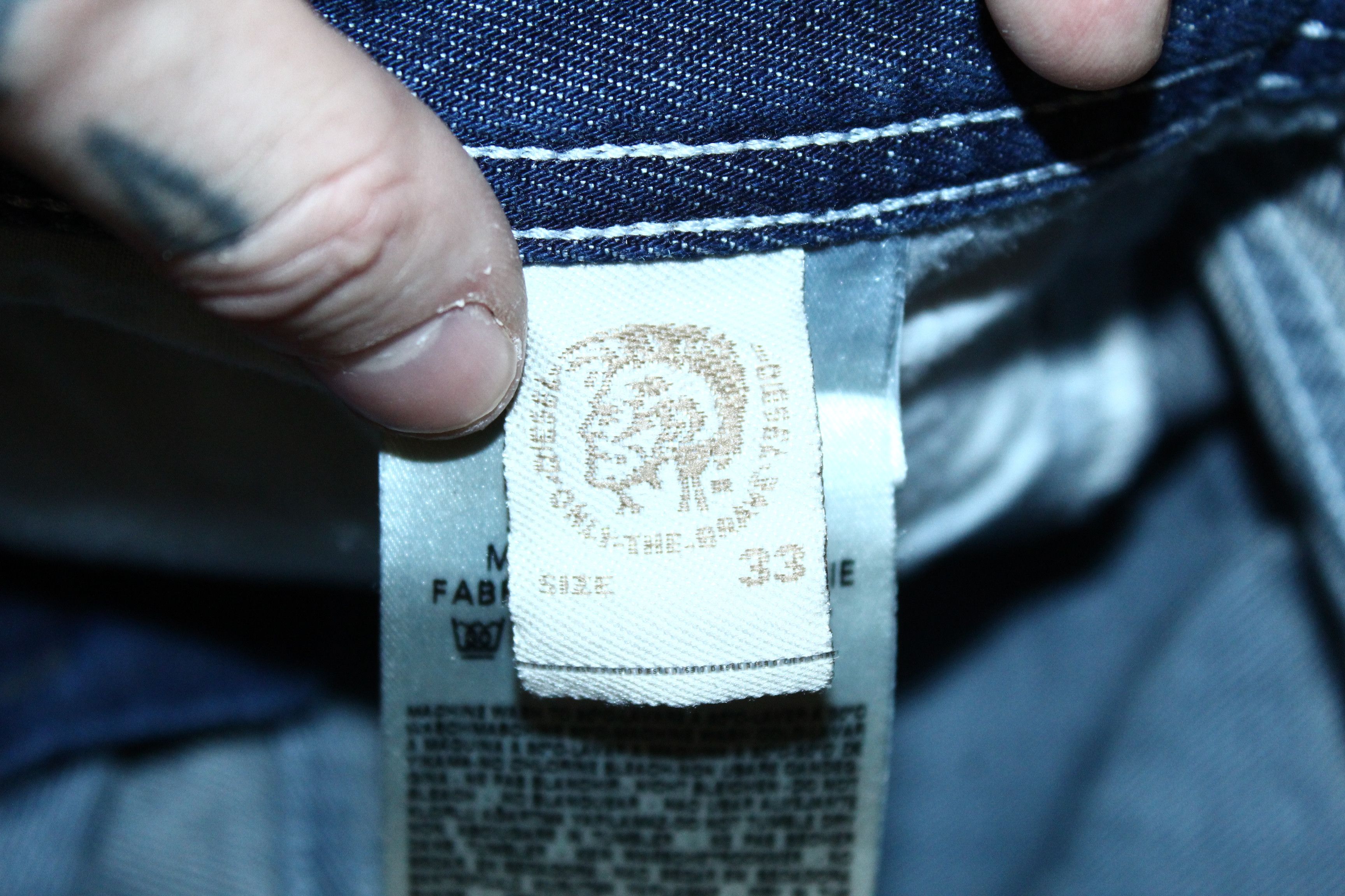 Diesel 🔥 VTG 🔥 DIESEL JEANS MEJO JAPANESE DRAGON PRINT RAW BLUE Size US 34 / EU 50 - 8 Thumbnail