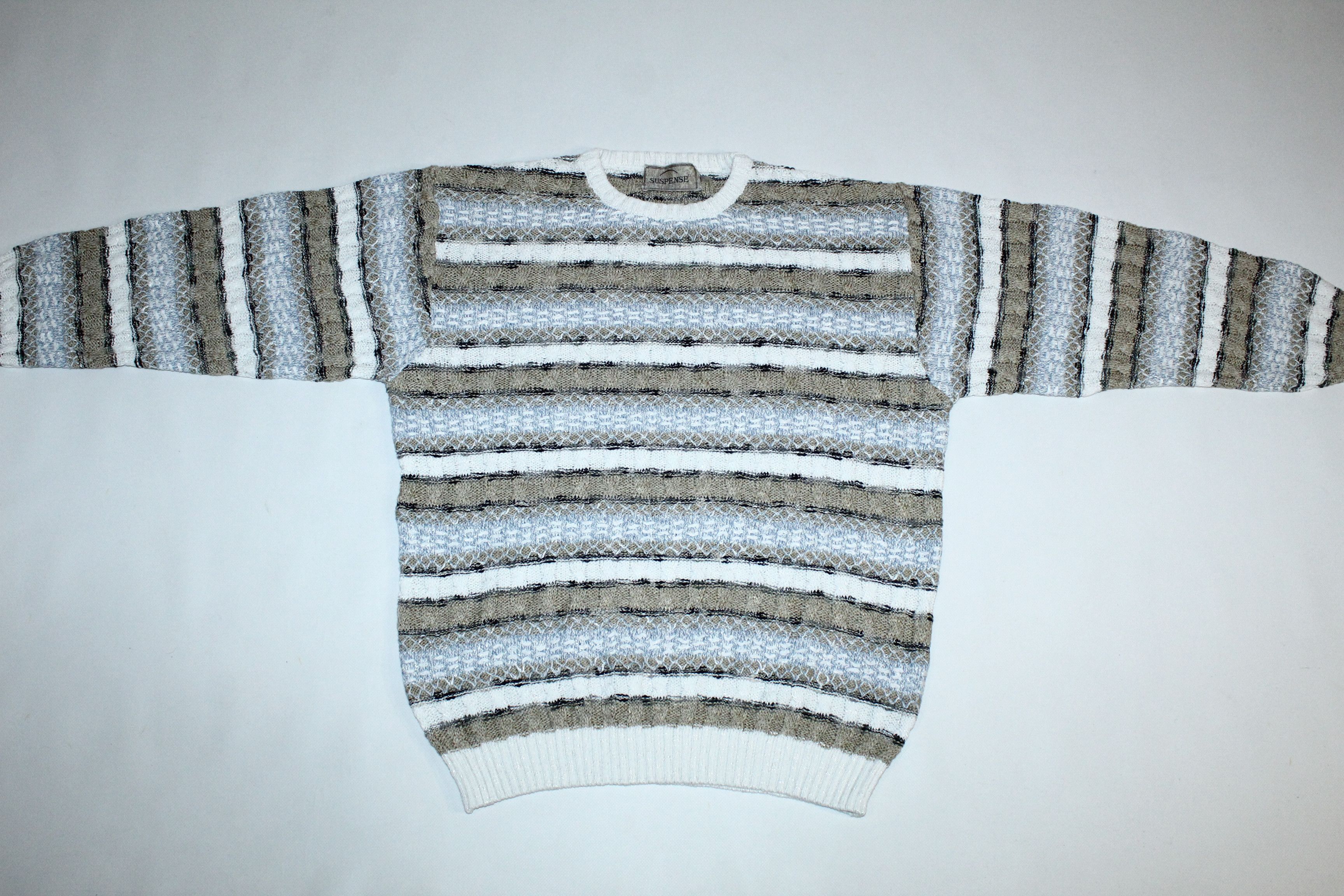 Vintage 🔥 VTG 🔥 Suspense Blend Cable Knit Crew Sweater. Size US L / EU 52-54 / 3 - 2 Thumbnail
