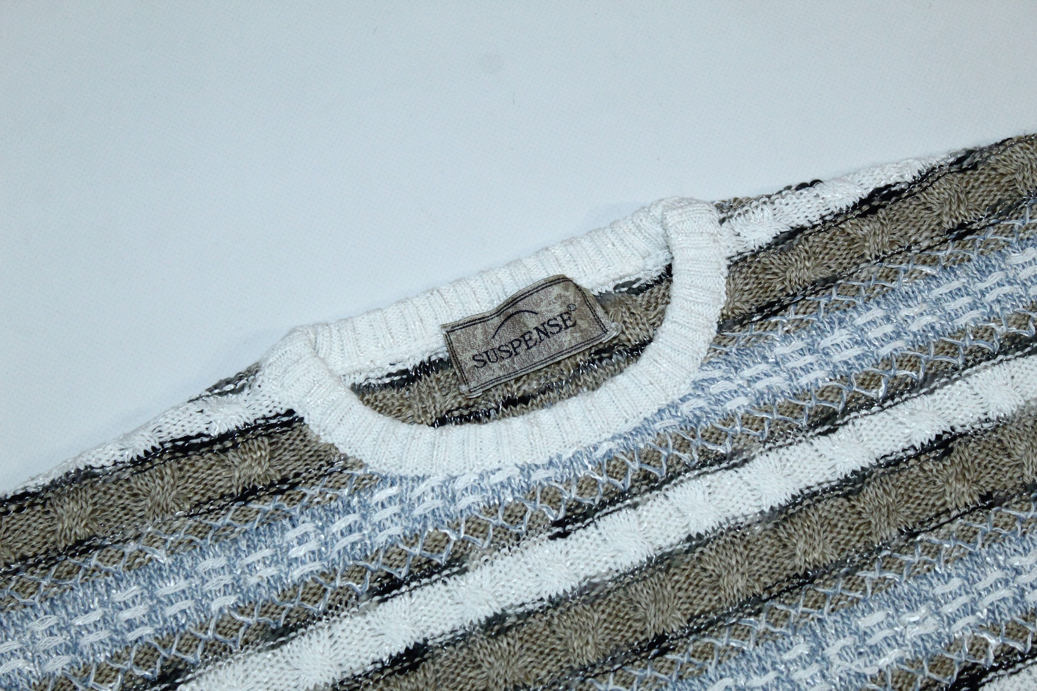 Vintage 🔥 VTG 🔥 Suspense Blend Cable Knit Crew Sweater. Size US L / EU 52-54 / 3 - 6 Thumbnail