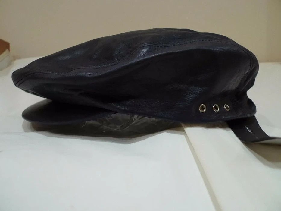 image of Marc Jacobs Original Black Leather Cap One Size in Marc Jacobs Original Black Leather Cap Authentic